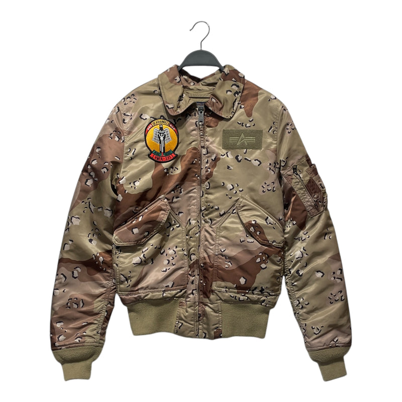 ALPHA INDUSTRIES/Blouson/XS/Cotton/CML/Camouflage/DEATHANGELS PATCH/BOMBER