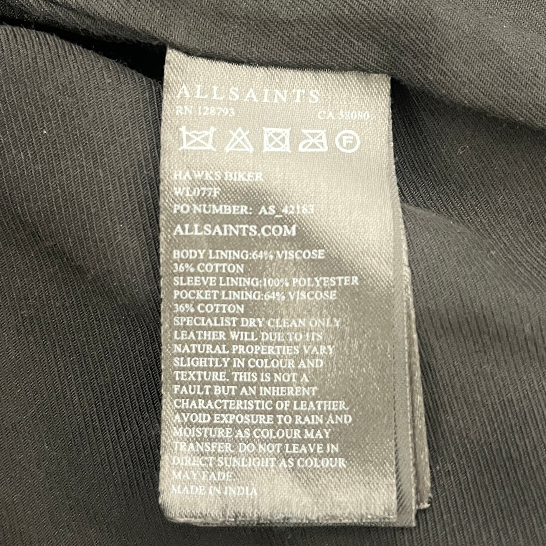 ALLSAINTS/Leather Jkt/0/Leather/GRY/WAIST ADJUSTMENT view 4