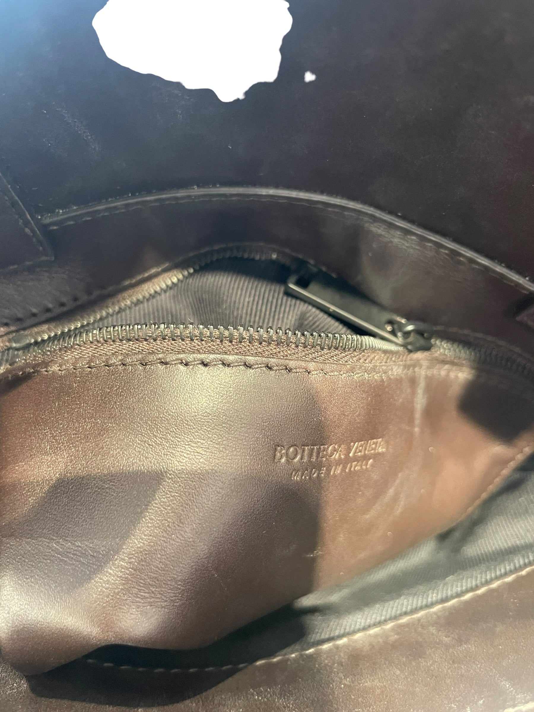 BOTTEGA VENETA/Cross Body Bag/Leather/BLK/Slot Messenger Intrecciato view 4