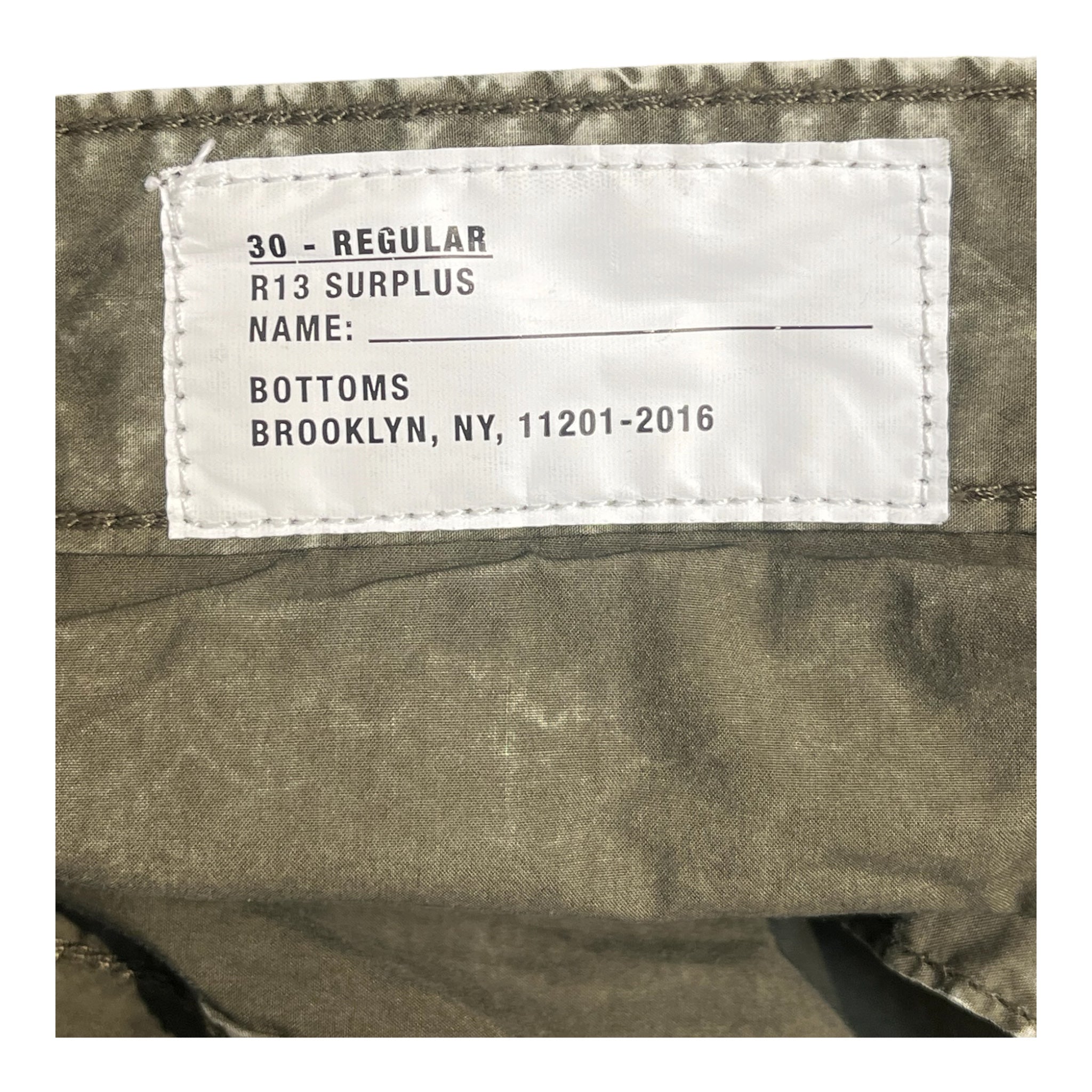 R13/Shorts/30/Cotton/GRN/ACID WASH CARGO view 3