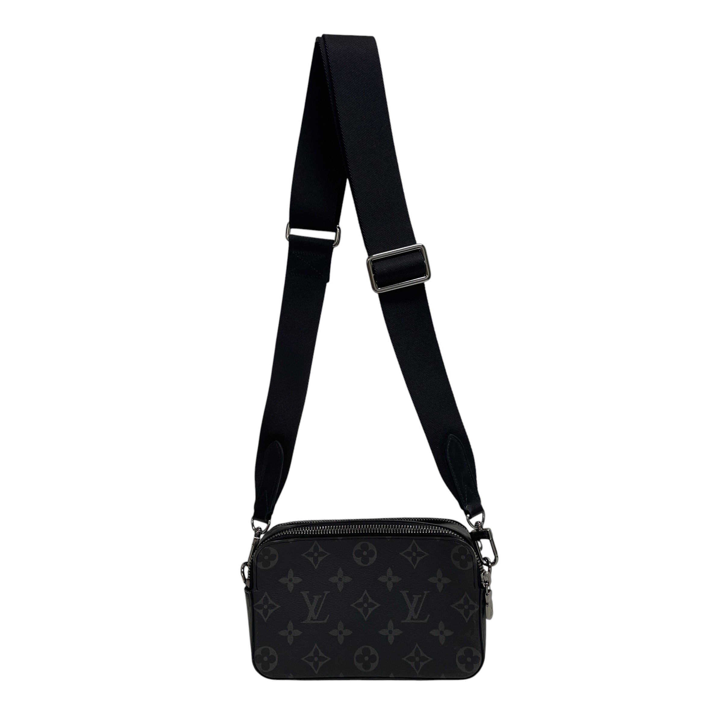 LOUIS VUITTON/Cross Body Bag/Monogram/Leather/BLK/22XYB96/MONO ECLIPSE ALPHA view 2