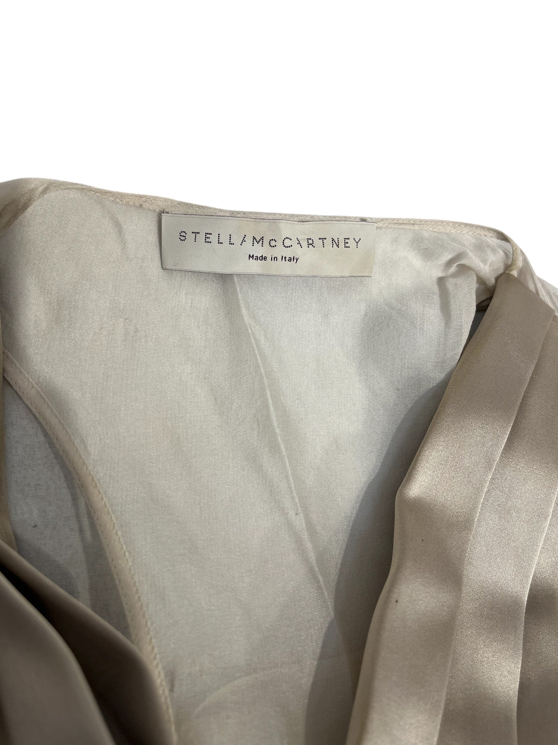 STELLAMcCARTNEY/Dress/40/Silk/CRM/PLEATED MESH TOP DRESS view 3