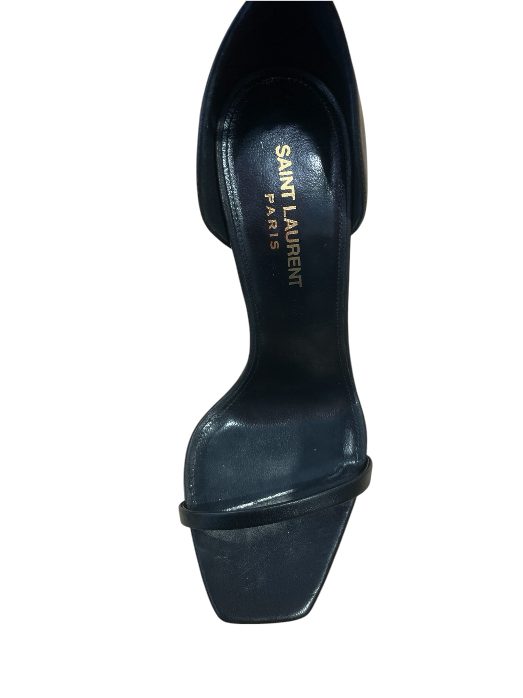 YVES SAINT LAURENT/Heels/EU 37.5/Leather/BLK/YSL HEEL view 3