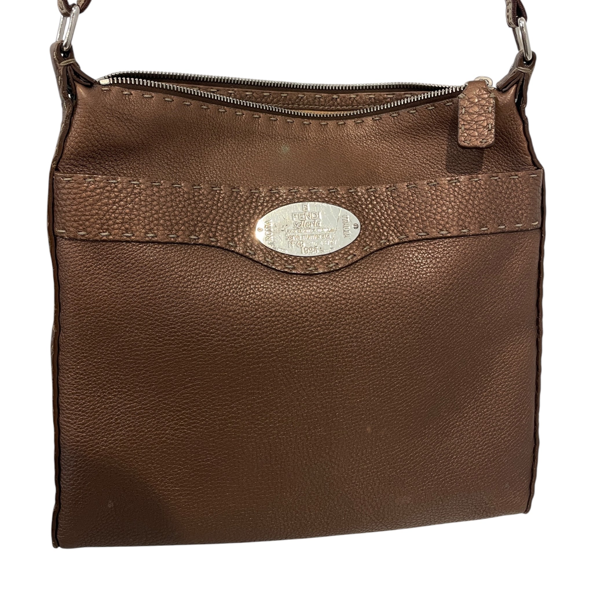 FENDI/Cross Body Bag/Leather/BRW/Selleria Bag view 3
