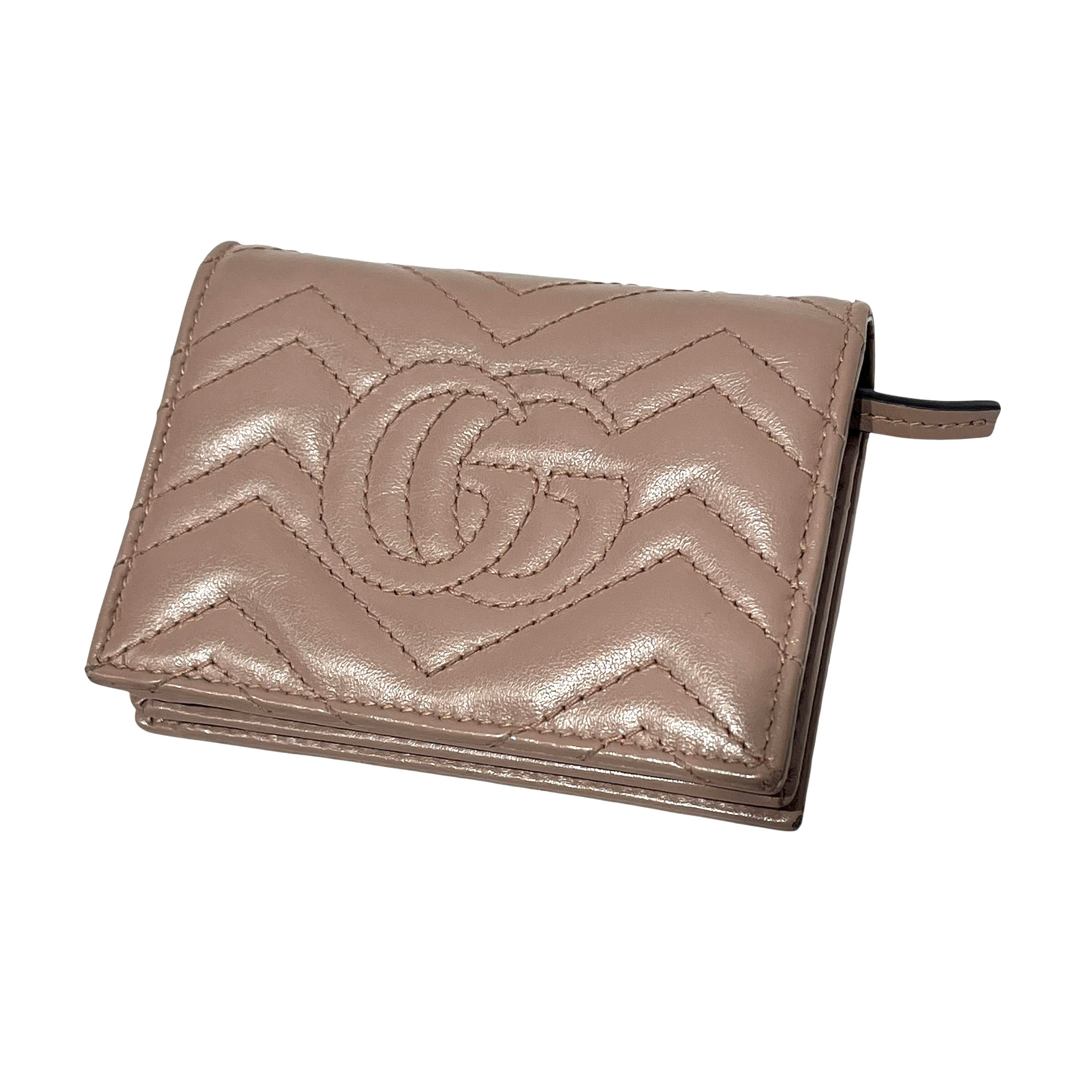 GUCCI/Bifold Wallet/Leather/BEG/L's/MARMONT WALLET/gg on back view 11