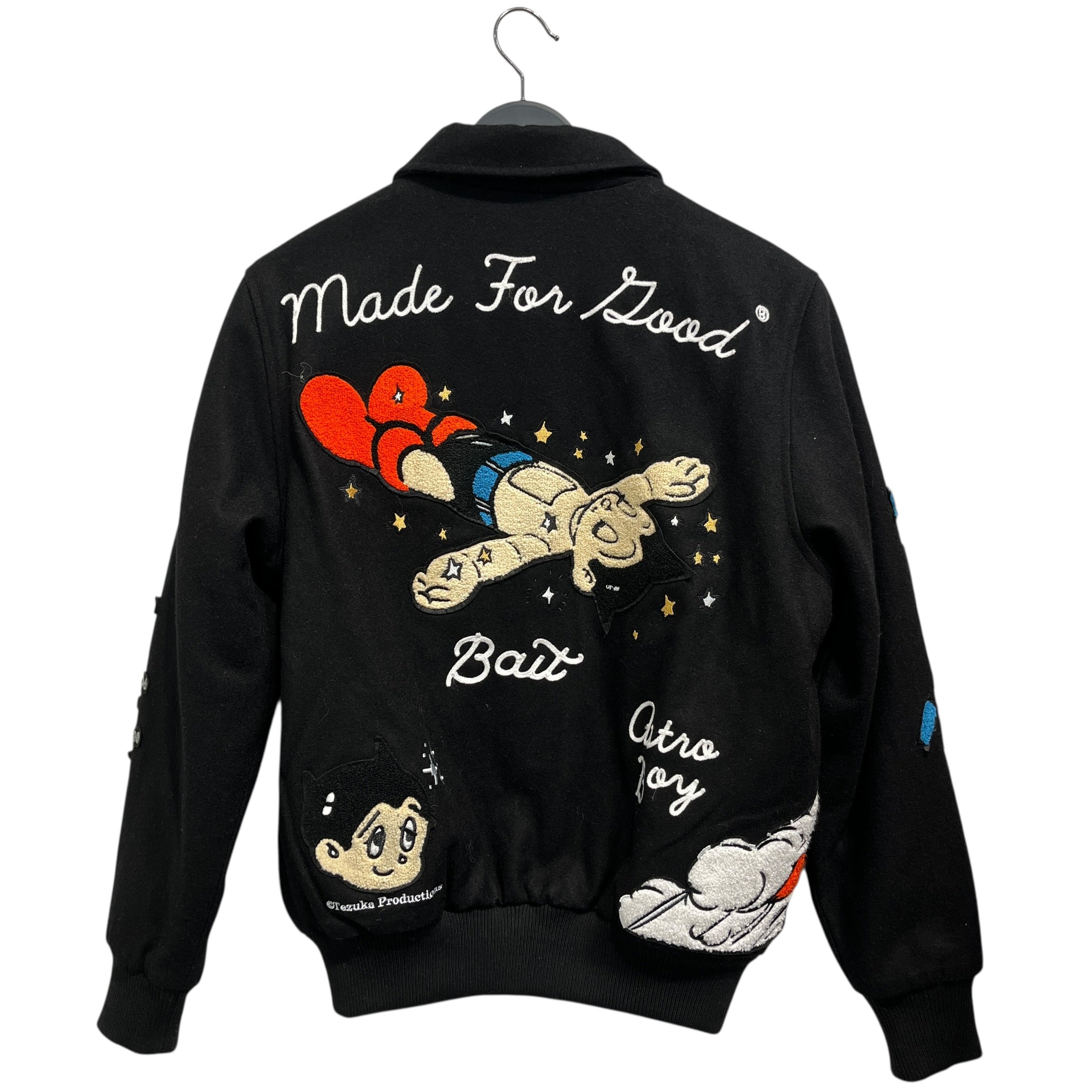 BAIT/Flight Jkt/S/Cotton/BLK/astro boy letterman view 2