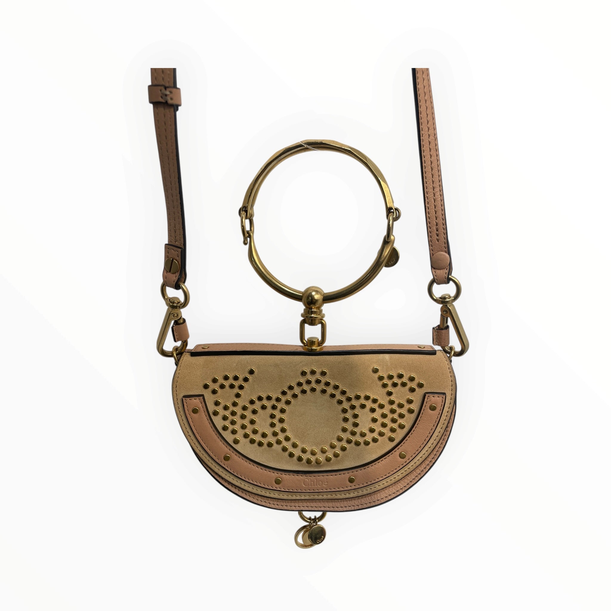 Chloe/Cross Body Bag/All Over Print/Suede/BEG/Constellation Nile  Bracelet view 3