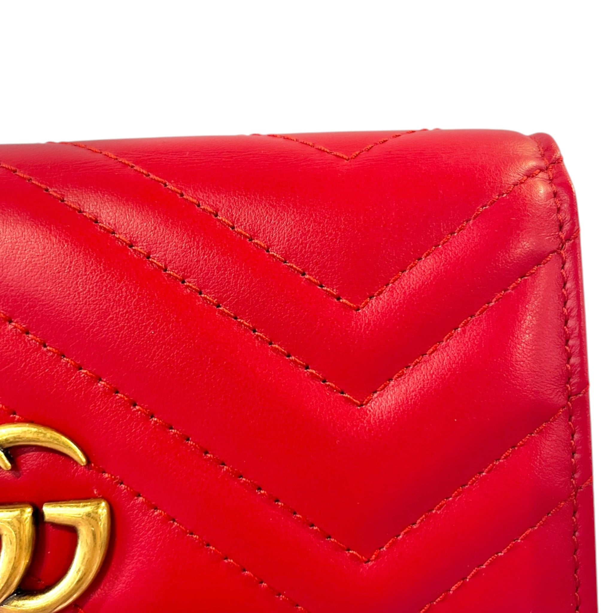 GUCCI/Long Wallet/Leather/RED/GG MARMONT CONTINENTAL view 6