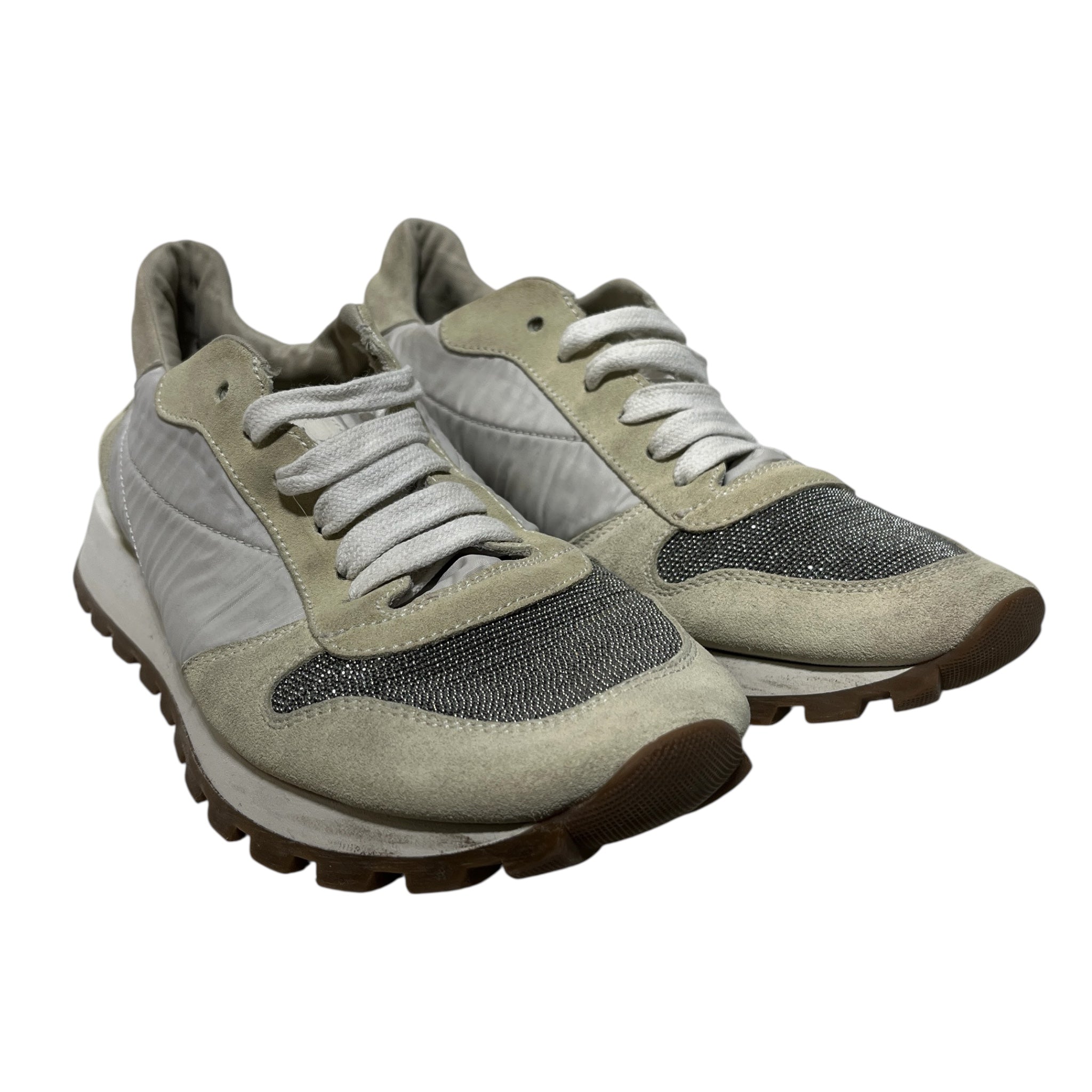 BRUNELLO CUCINELLI/Low-Sneakers/US 6/Suede/KHK/Monili Sneakers view 1