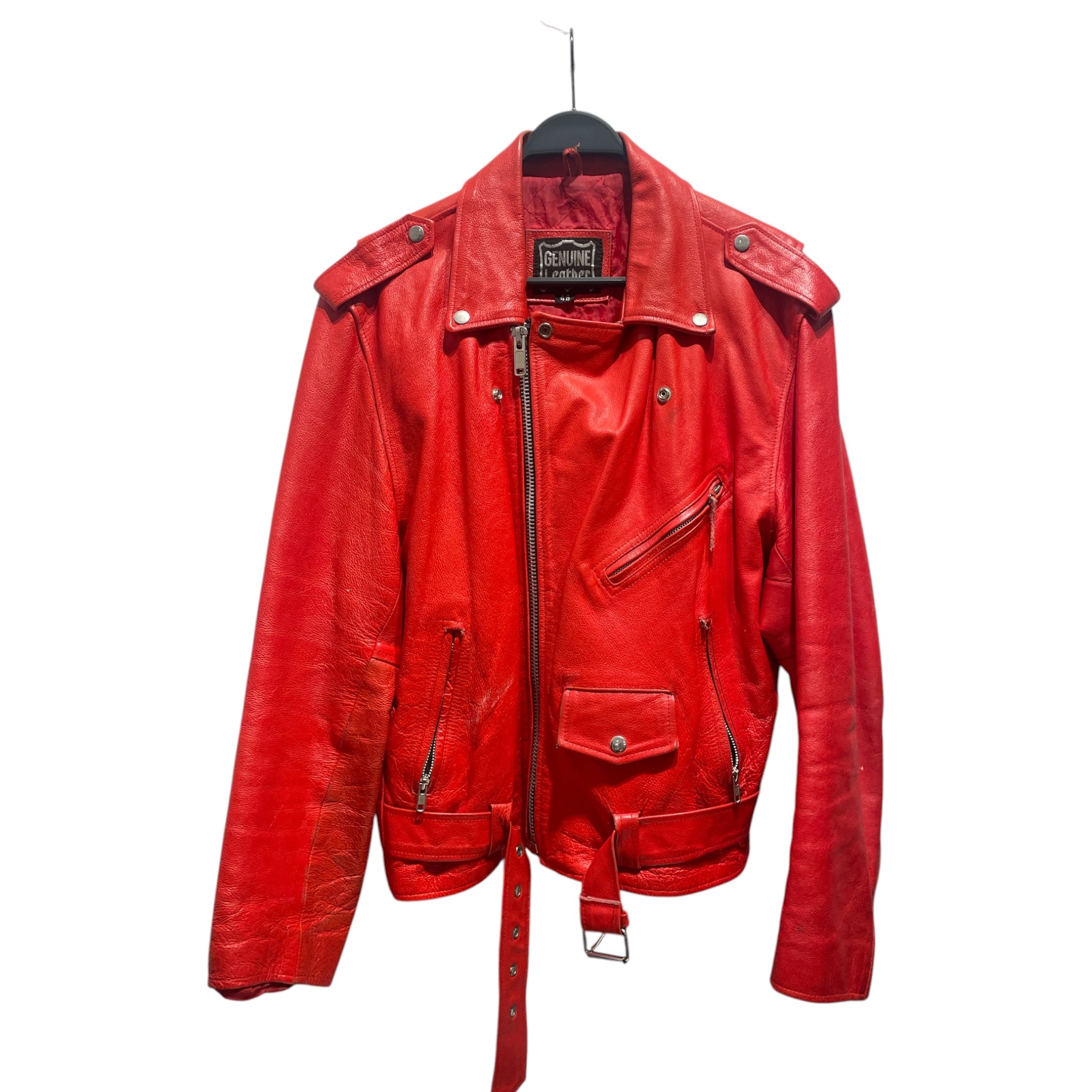 Vintage/Leather Jkt/46/Leather/RED/GENUINE LEATHER BLOOD ORANGE view 1