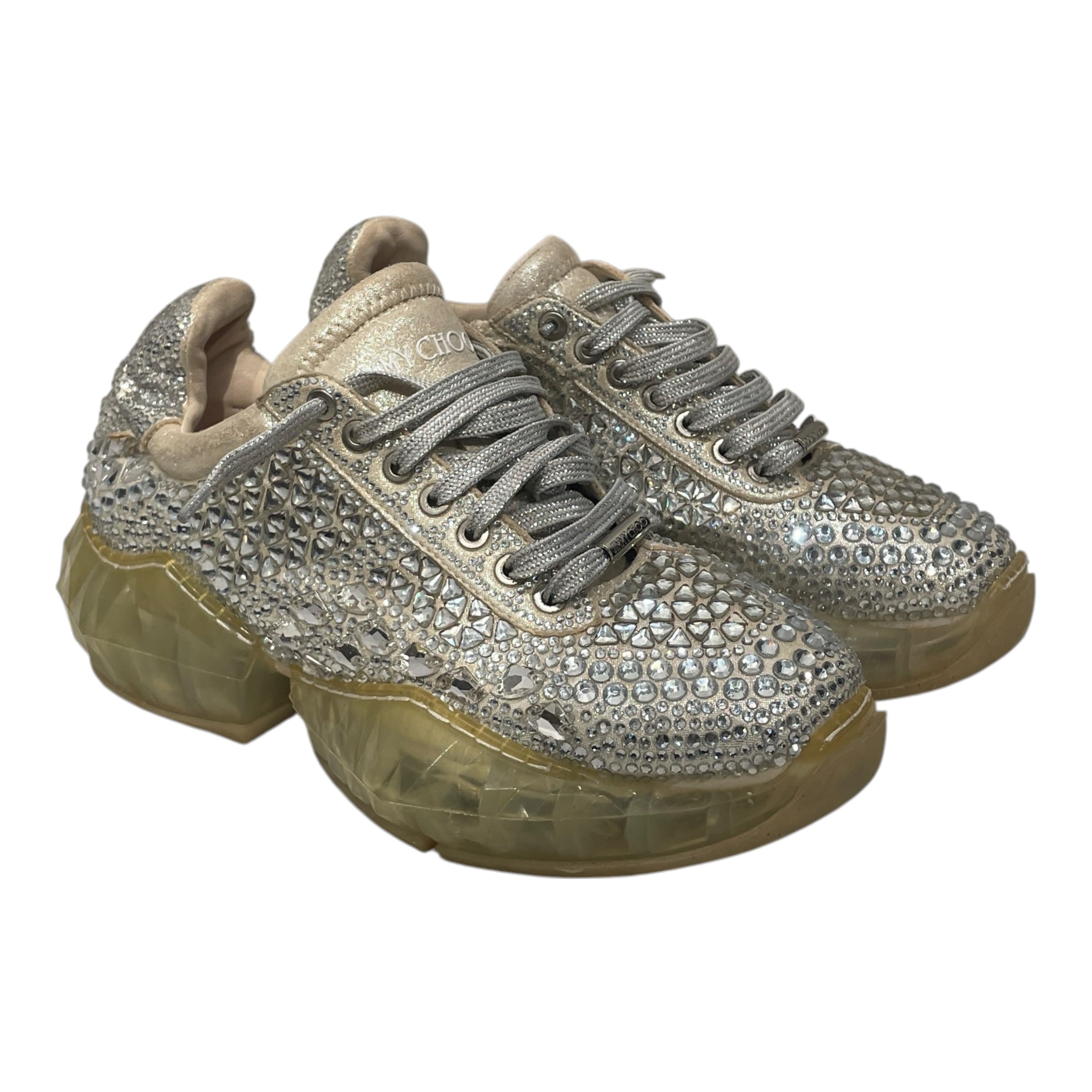 JIMMY CHOO/Low-Sneakers/EU 37/Acrylic/SLV/CRYSTAL JIMMY CHOO SNEAKER view 1