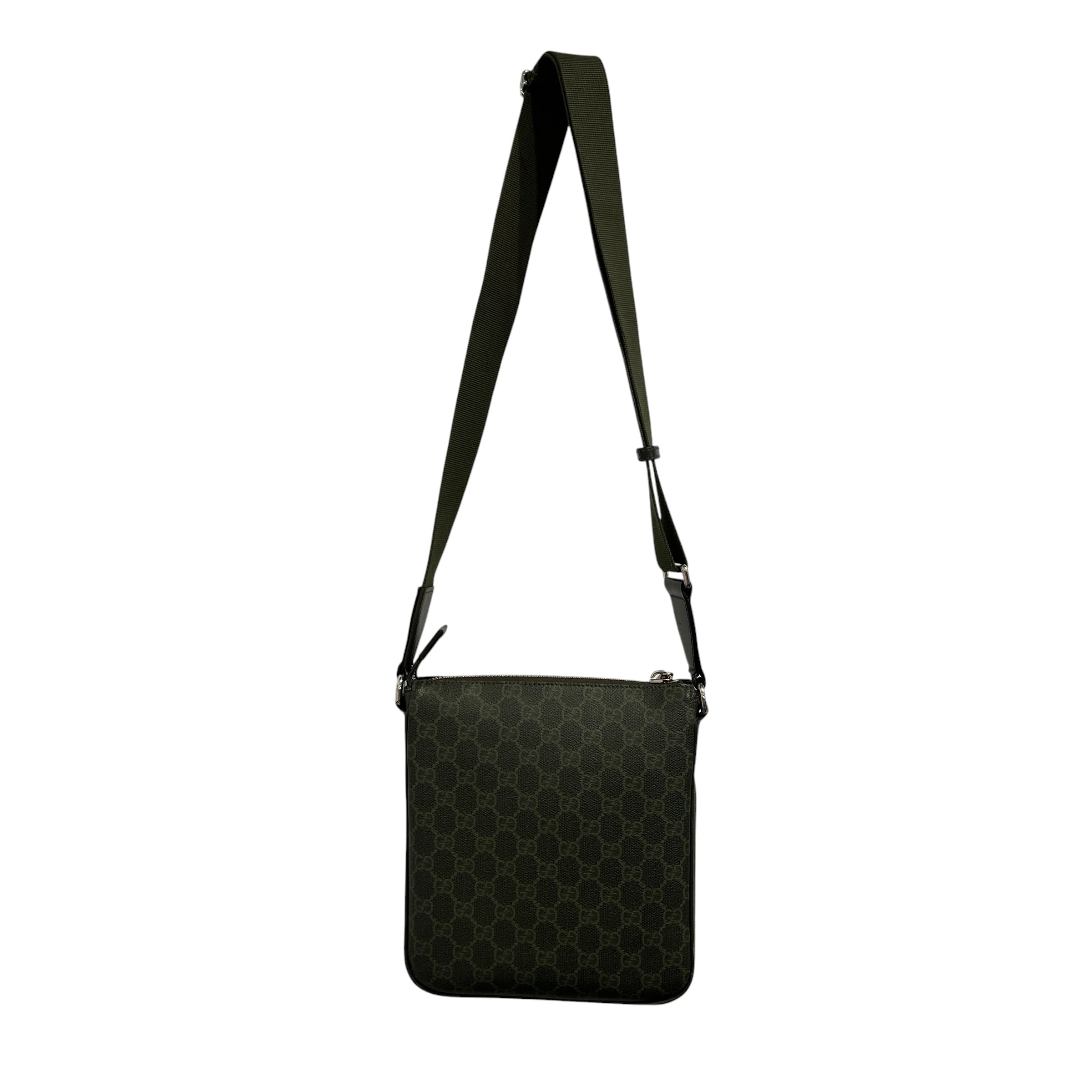 GUCCI/Cross Body Bag/Monogram/Leather/GRN/498879 view 2