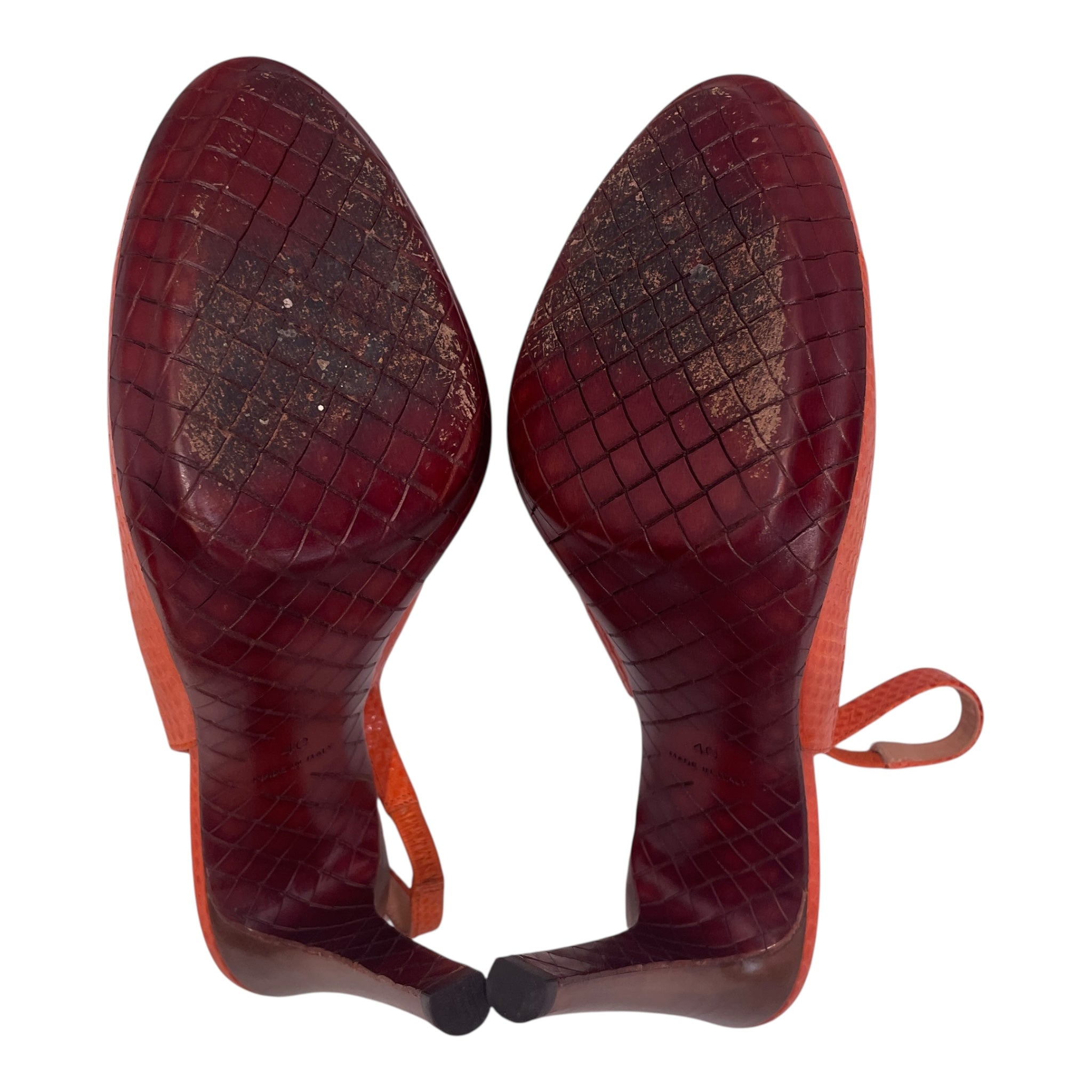BOTTEGA VENETA/Heels/EU 40/Leather/ORN/Ankle Strap/SNAKE SKIN view 6