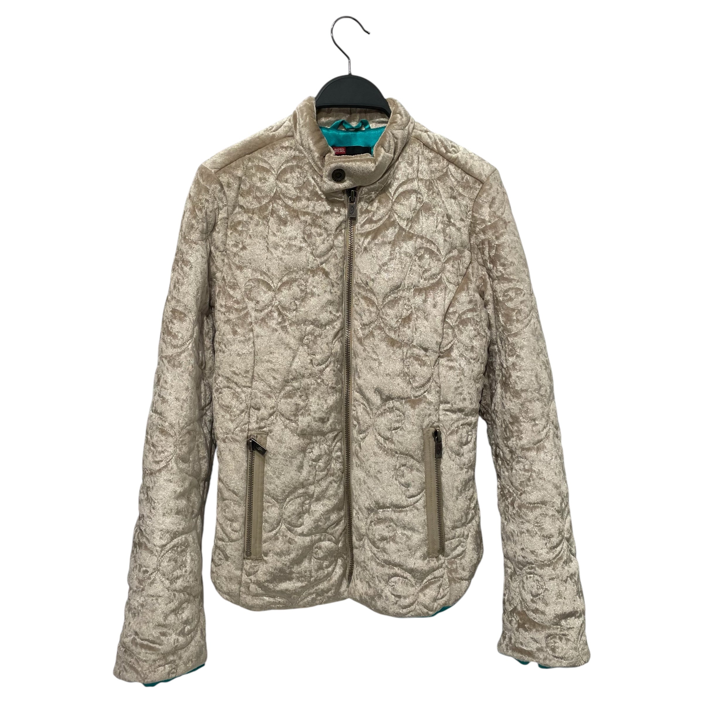 DIESEL/Quilted Jkt/M/Velour/CRM/ view 1
