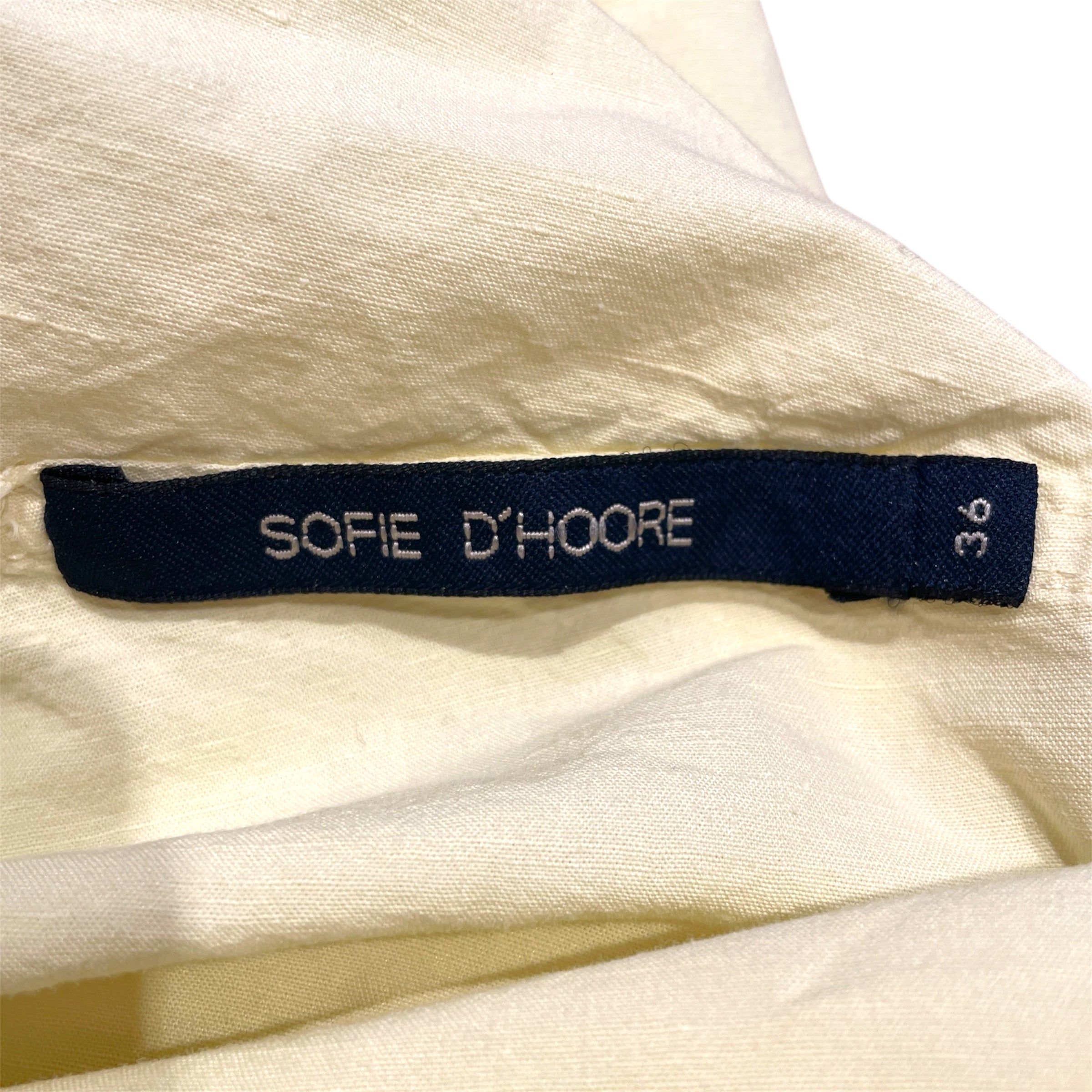SOFIE D'HOORE/SS Blouse/M/Linen/IVR/ view 3