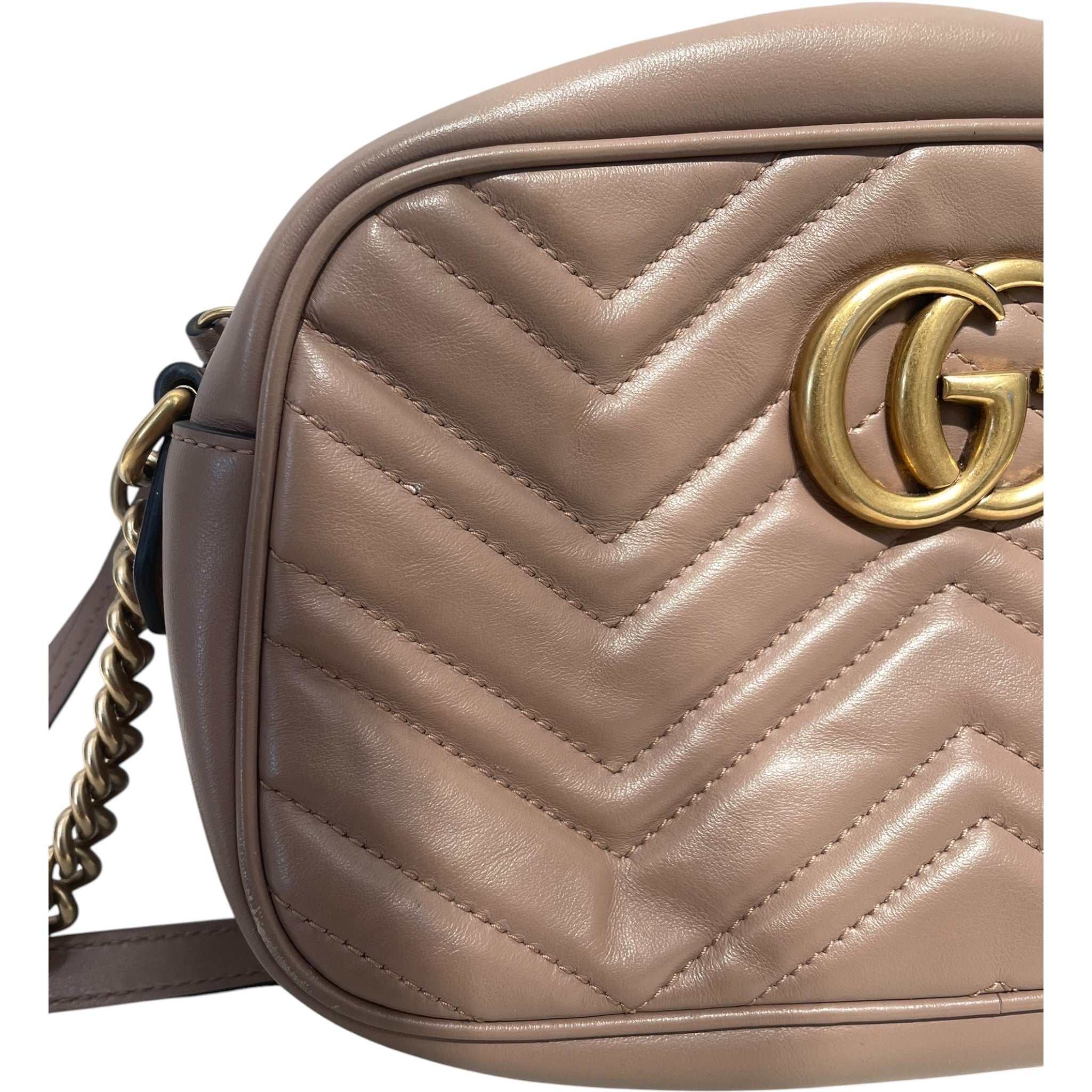 GUCCI/Cross Body Bag/Leather/BRW/GG Marmont Matelasse Small view 4