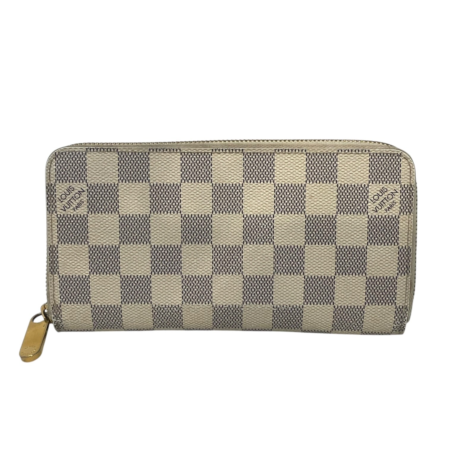 LOUIS VUITTON/Long Wallet/All Over Print/Leather/CRM/L's/Zippy with Damier Axur view 1
