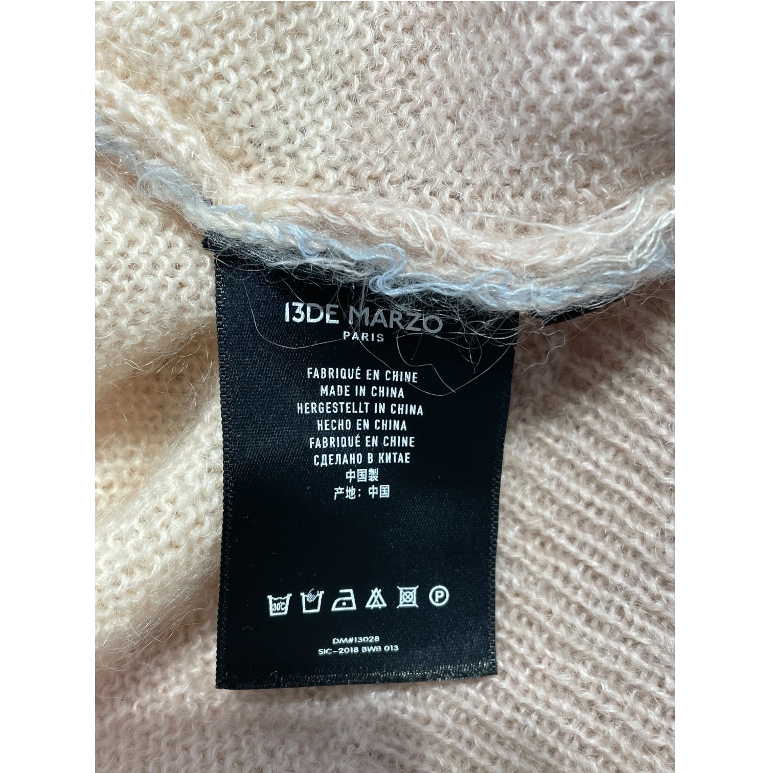 I3DE MARZO/Sweater/M/Cotton/BLU/GREEN STITCHING BACK LOGO view 4