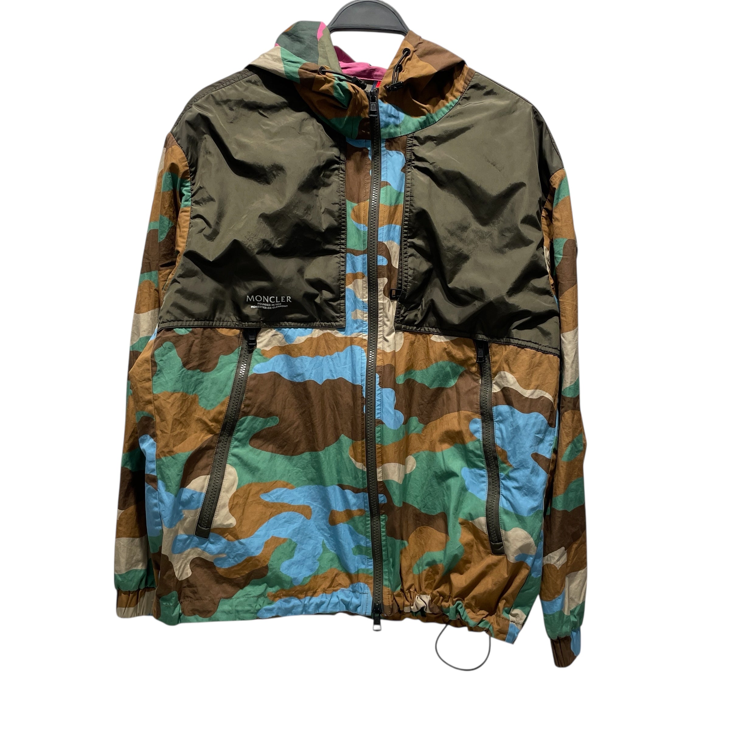 MONCLER/Zip Up Hoodie/2/Nylon/GRN/multi colour camouflagew view 1