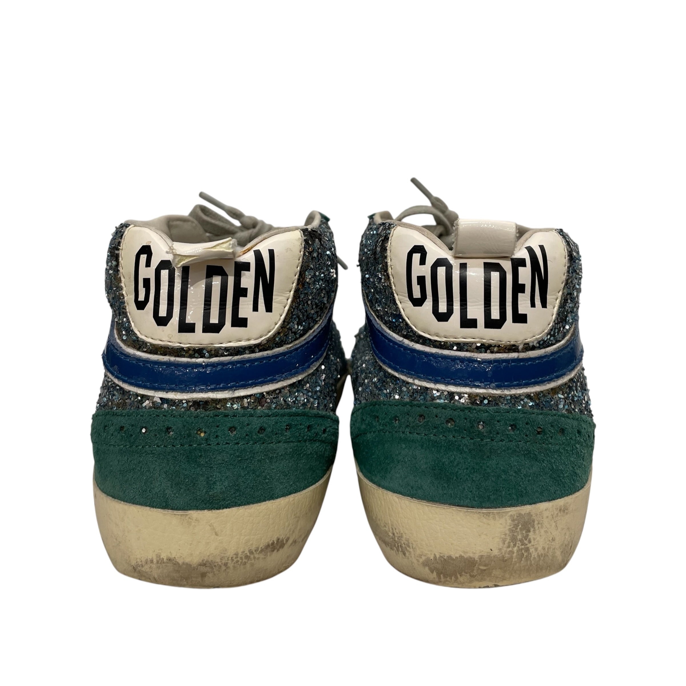 GOLDEN GOOSE/Hi-Sneakers/US 7.5/Glitter/Suede/GRN/GoldenGoose Mid Star Sneakers view 5