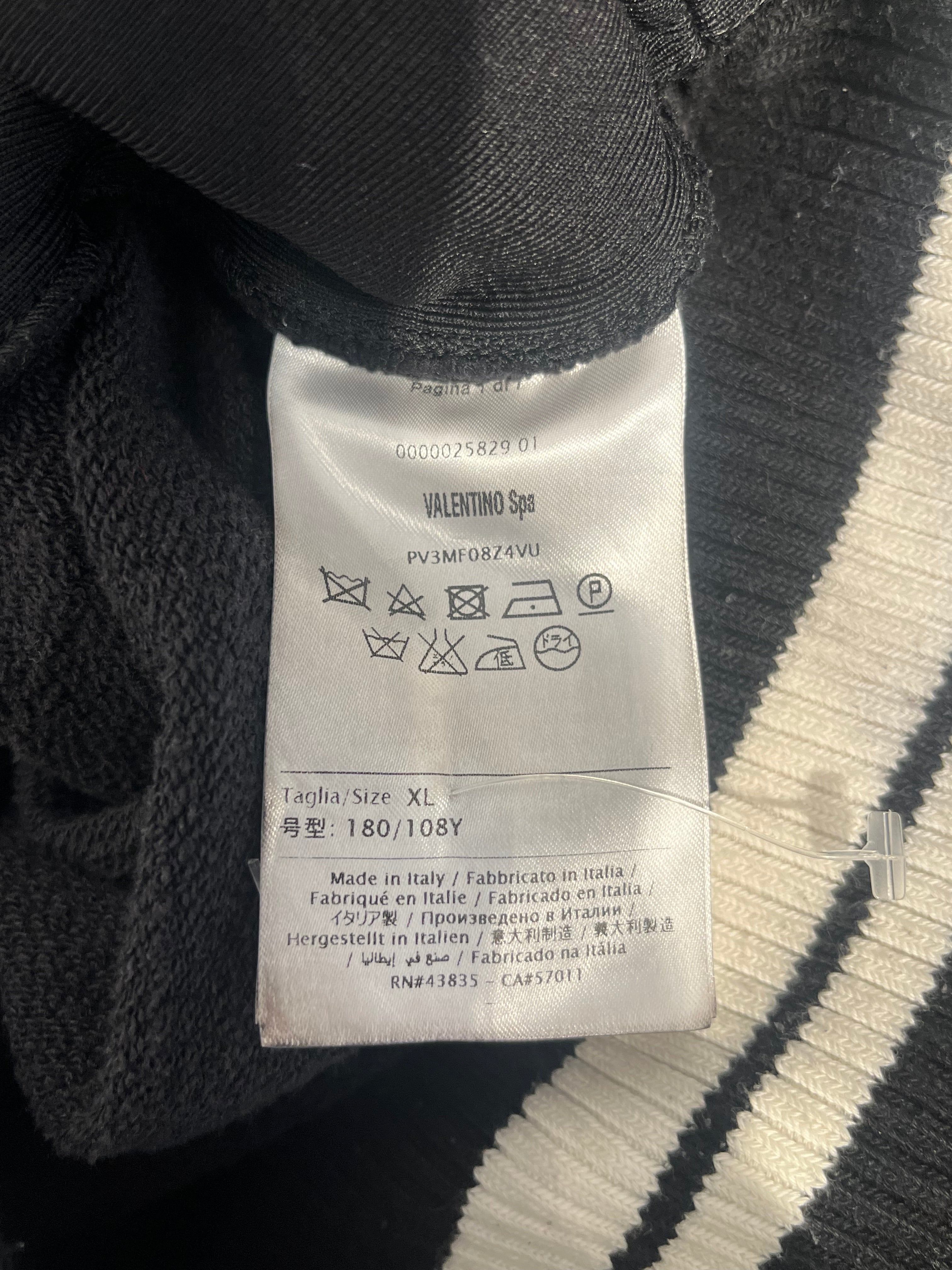 VALENTINO/Zip Up Hoodie/XL/Cotton/BLK/REVERSIBLE ZIP UP HOODIE view 4