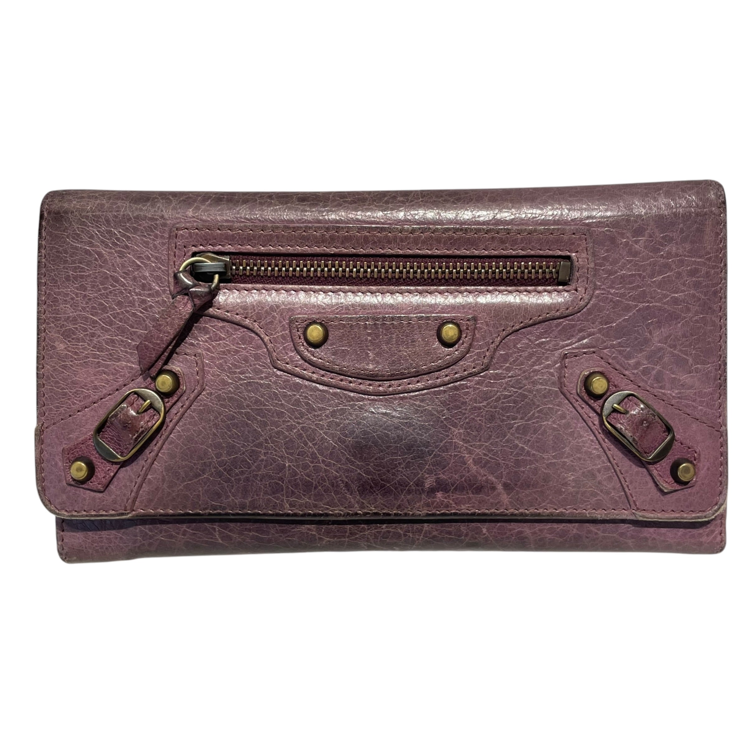 BALENCIAGA/Bifold Wallet/Leather/PPL/L's/City Bifold Wallet view 1