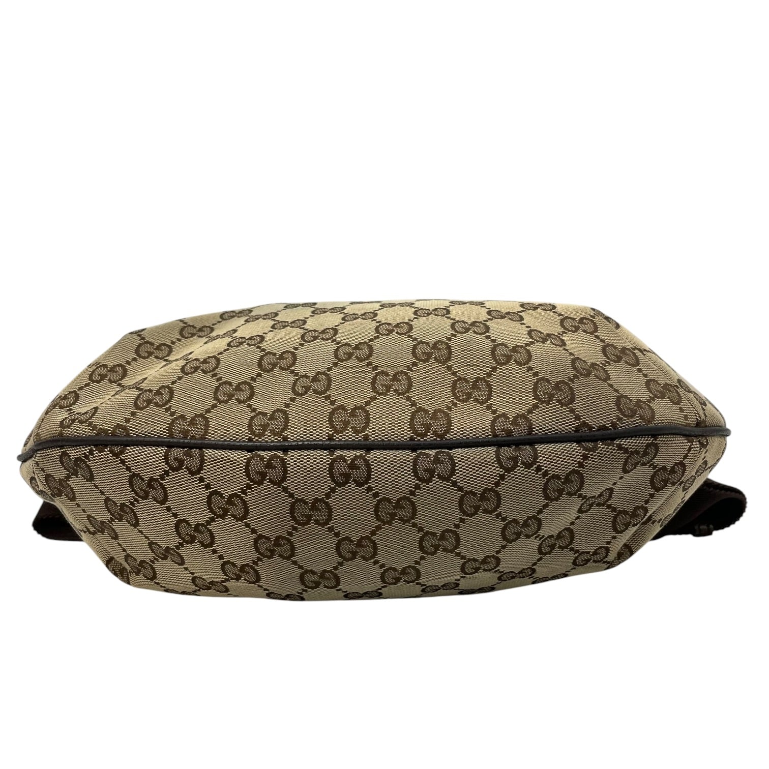 GUCCI/Cross Body Bag/Monogram/Cotton/CML/sherry rounded messenger view 3