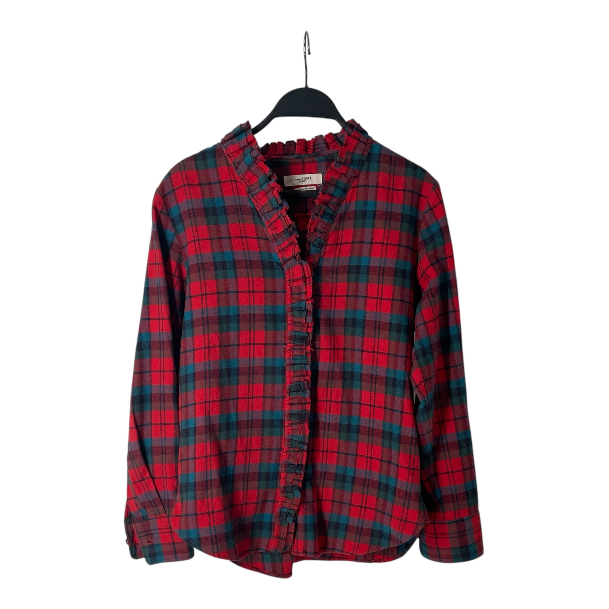 ISABEL MARANT/LS Shirt/38/Plaid/Cotton/RED/FLANNEL SHIRT view 1