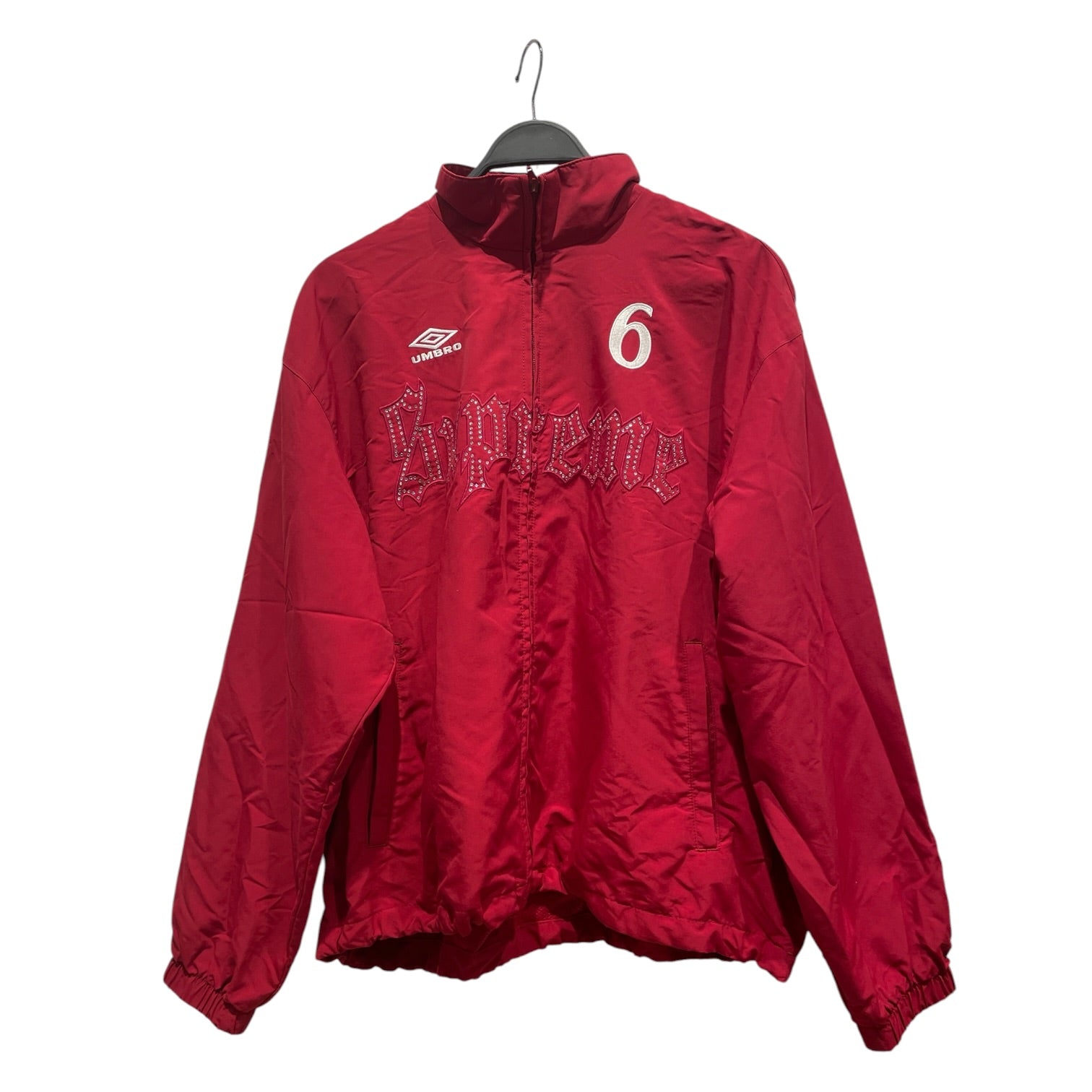 Supreme/UMBRO/Windbreaker/M/Nylon/RED/Umbro Rhinestone Logo 6 Jacket view 1