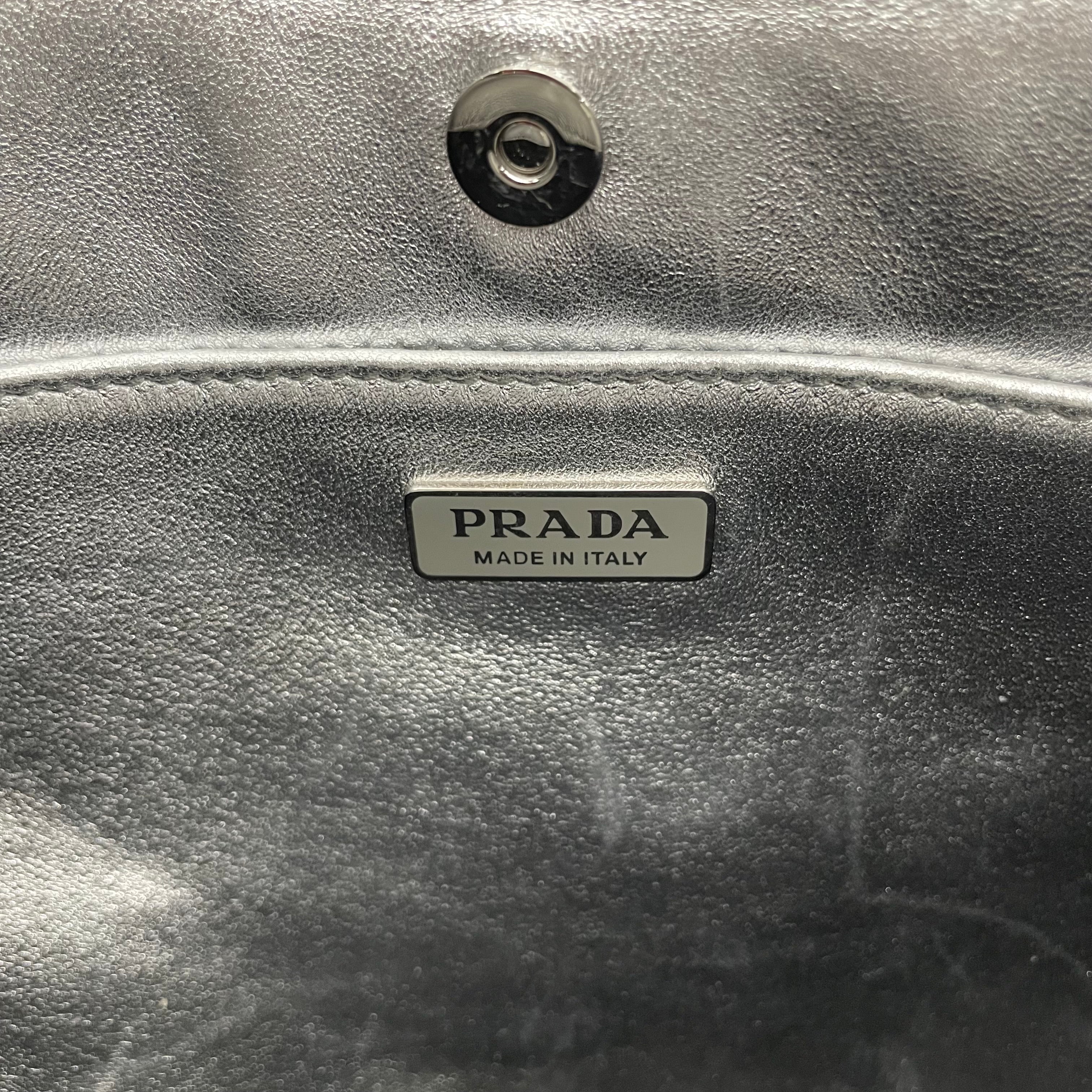 PRADA/Hand Bag/All Over Print/Leather/SLV/CLEO BRUSHED CLUB PRINT view 6