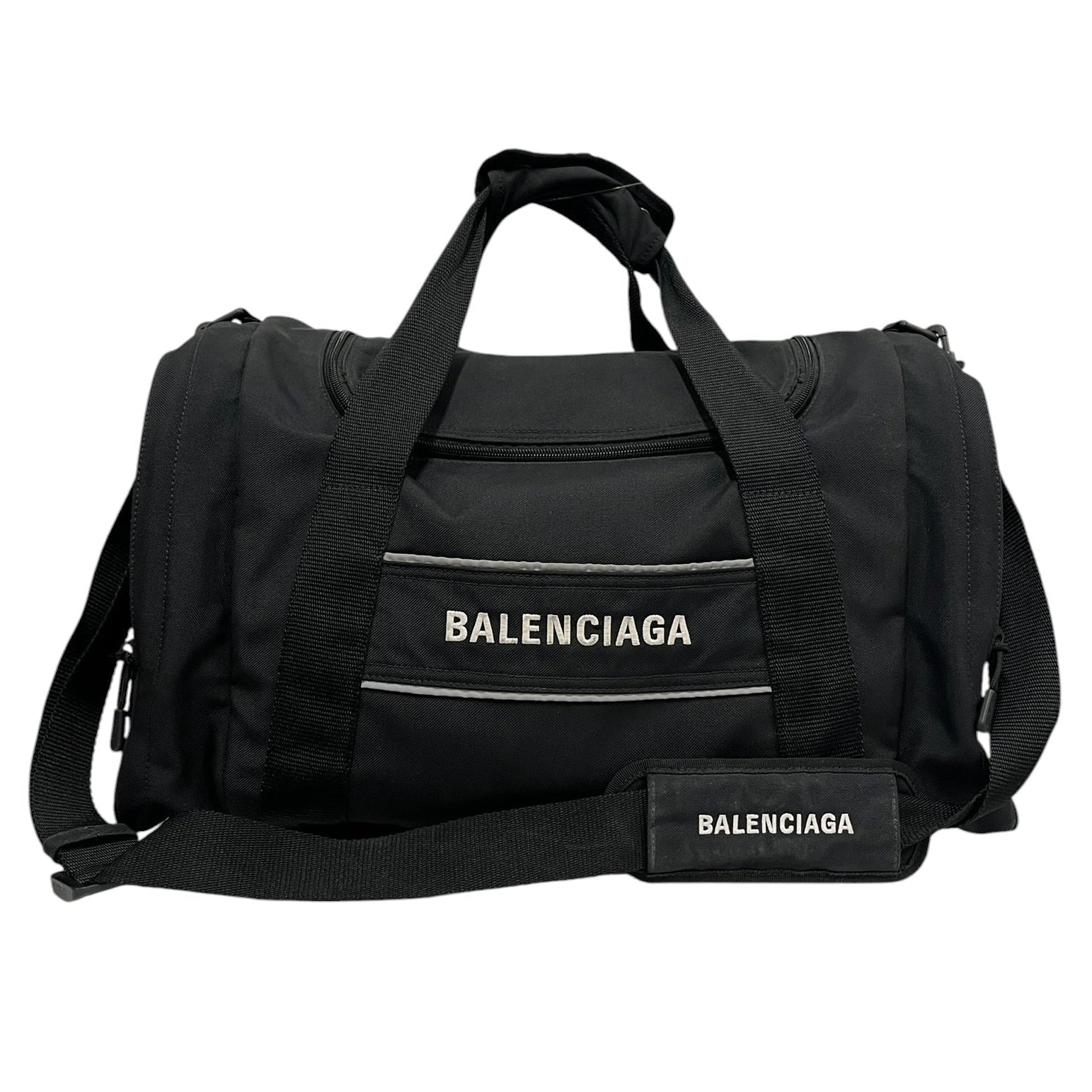 BALENCIAGA/Bag/Nylon/BLK/canvas sport gym duffle view 1