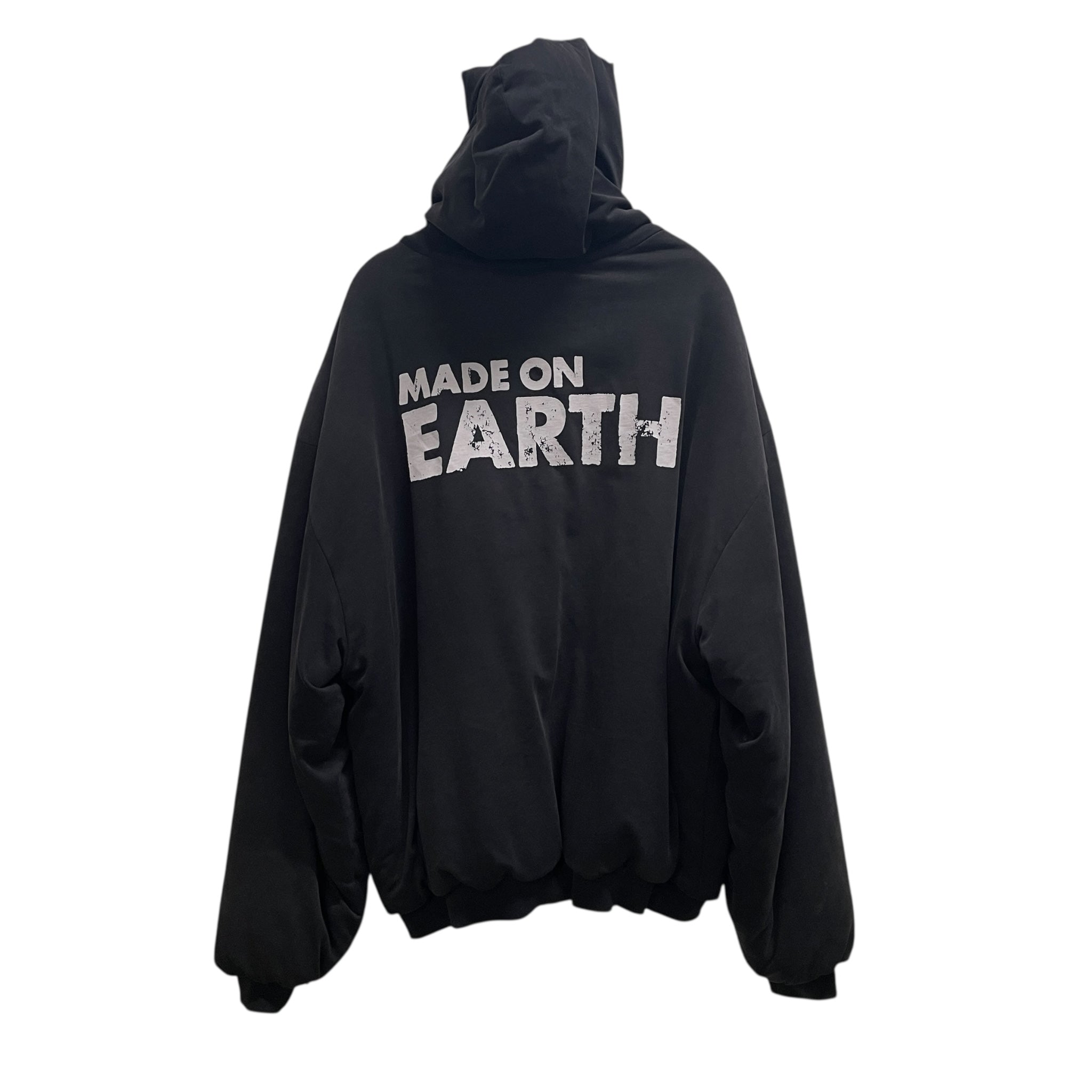 VETEMENTS/Zip Up Hoodie/M/Cotton/BLK/Oversize/ view 2