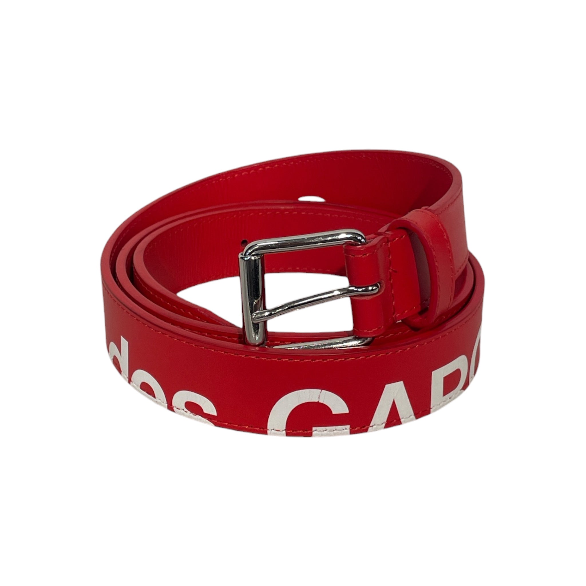 COMME des GARCONS/Belt/Leather/RED/M's/CDG LOGO BELT view 1