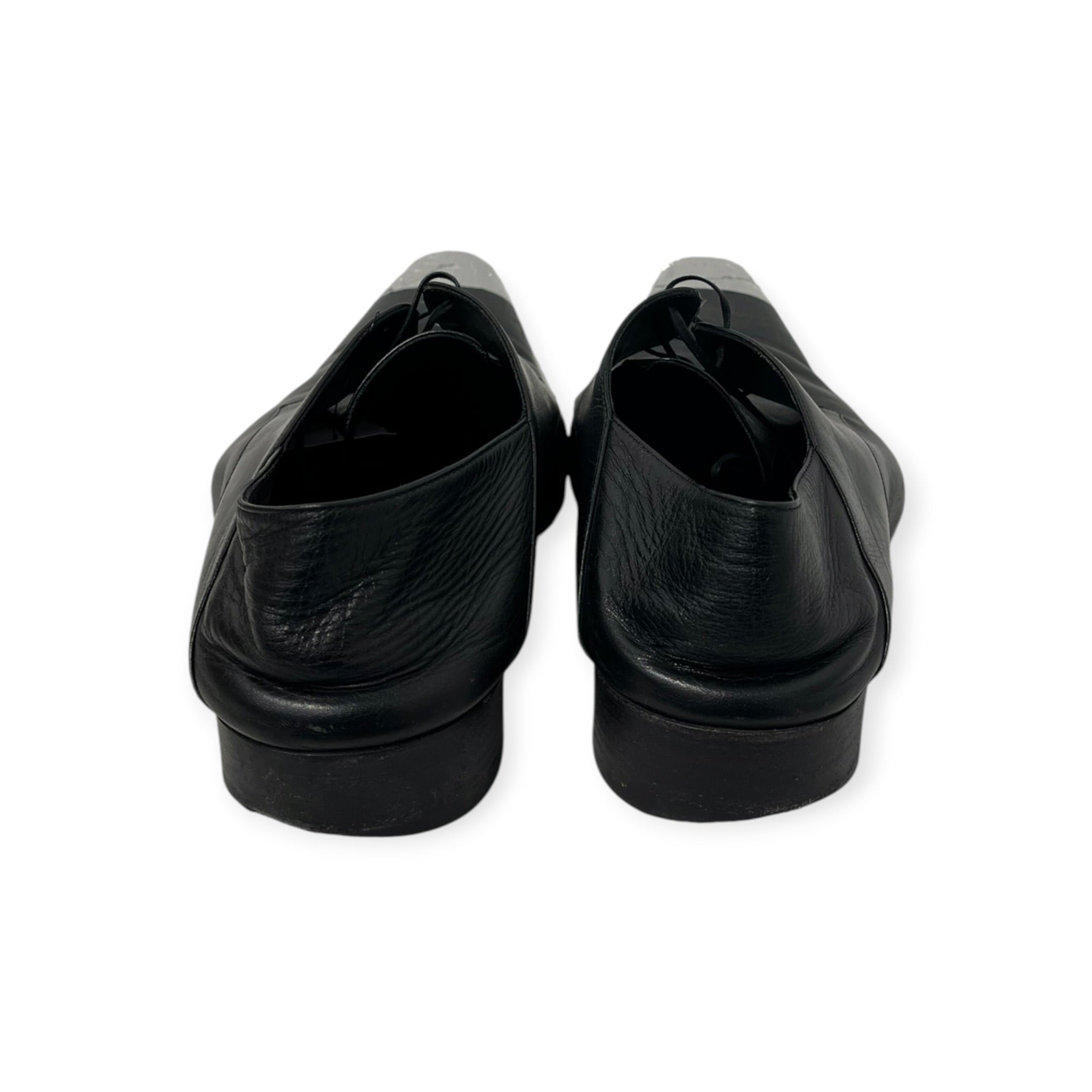 BALENCIAGA/Loafers/EU 43/Leather/BLK/TIN FOIL TIP DESIGN LACE UP view 4