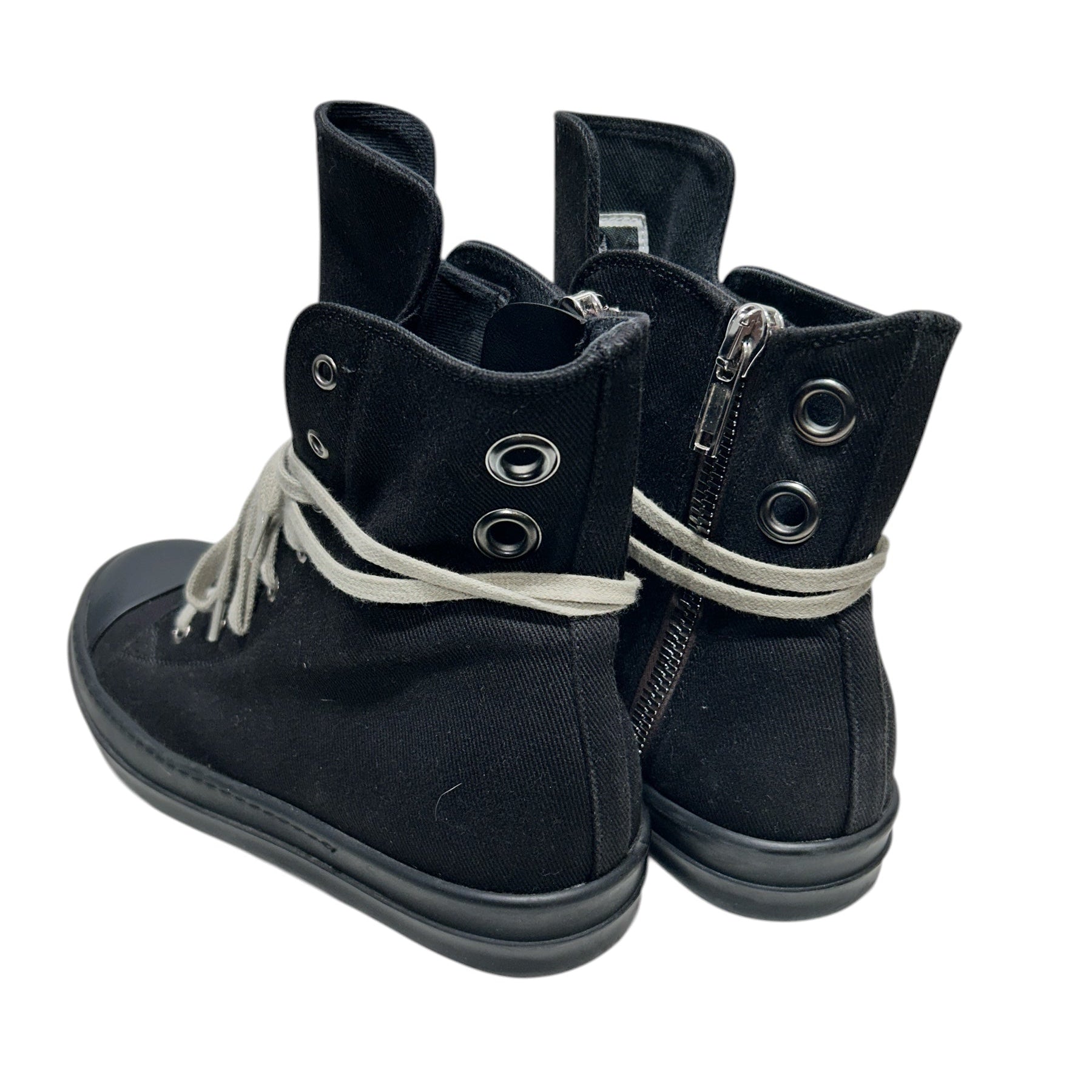 Rick Owens/Hi-Sneakers/EU 43/Denim/BLK/ramones drkshdw all black view 2