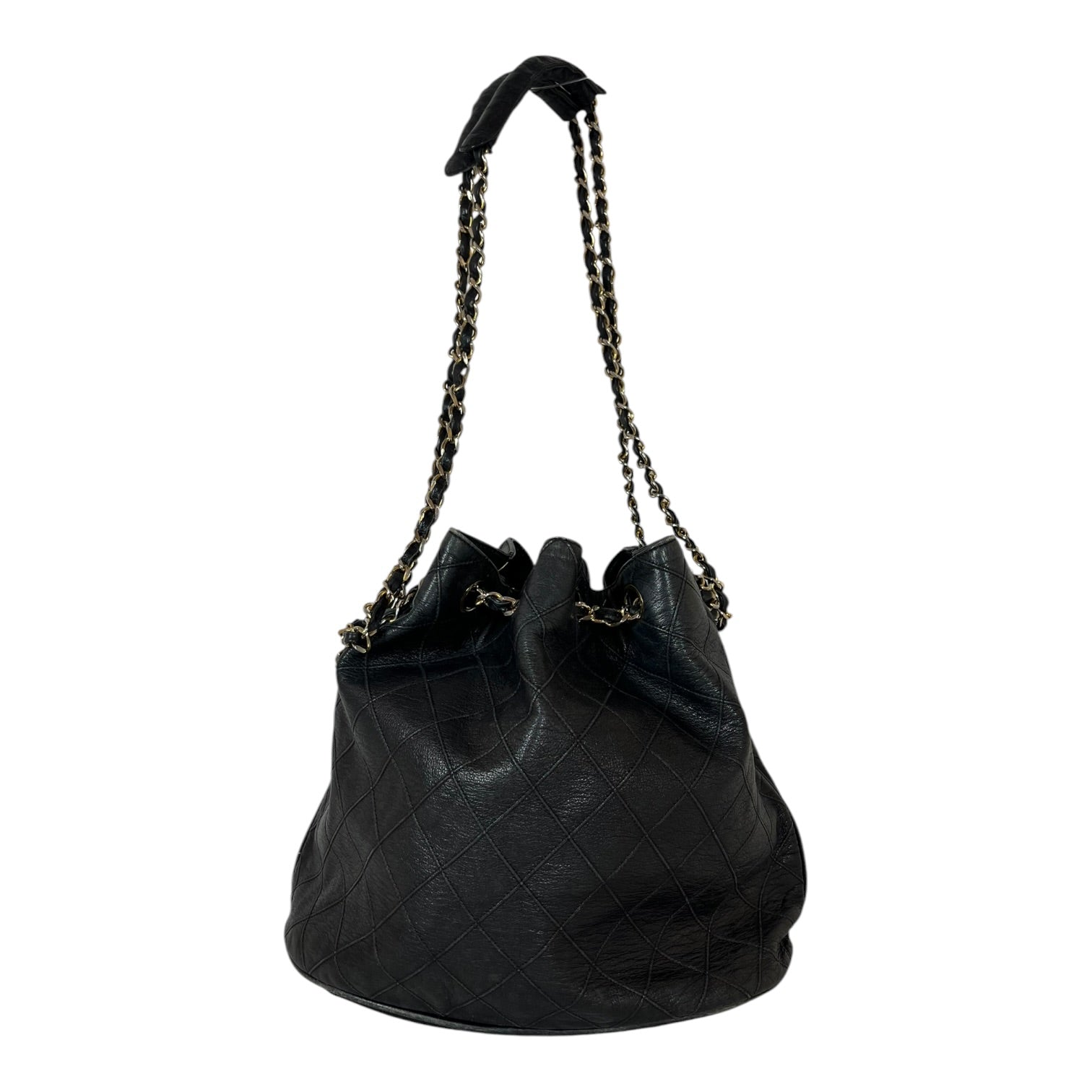 CHANEL/Cross Body Bag/Leather/BLK/MINI CAVIAR BUCKET BAG view 1