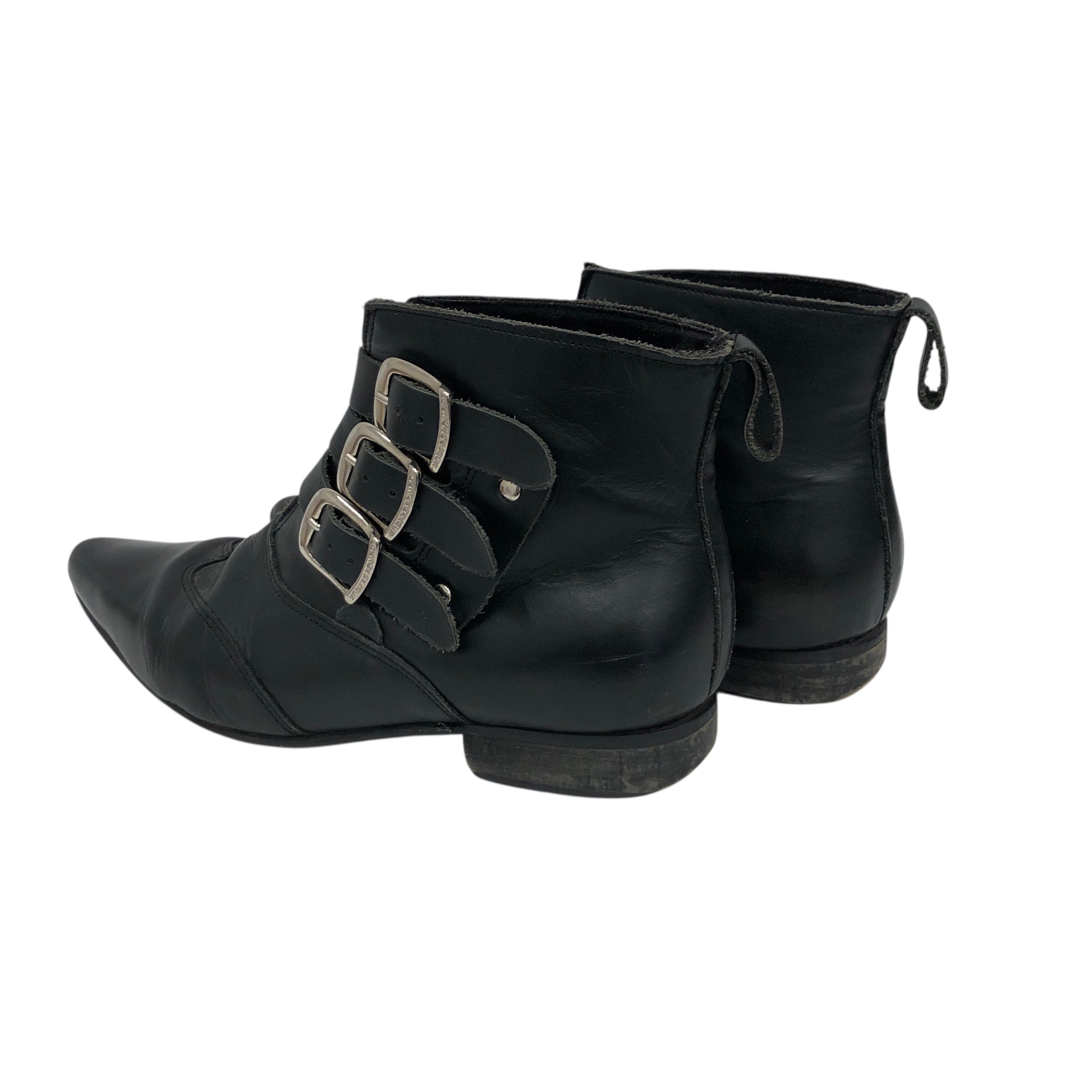 LONDON UNDERGROUND/Boots/Leather/BLK/3 BUCKLE BLITZ WINKLEPICKER view 2