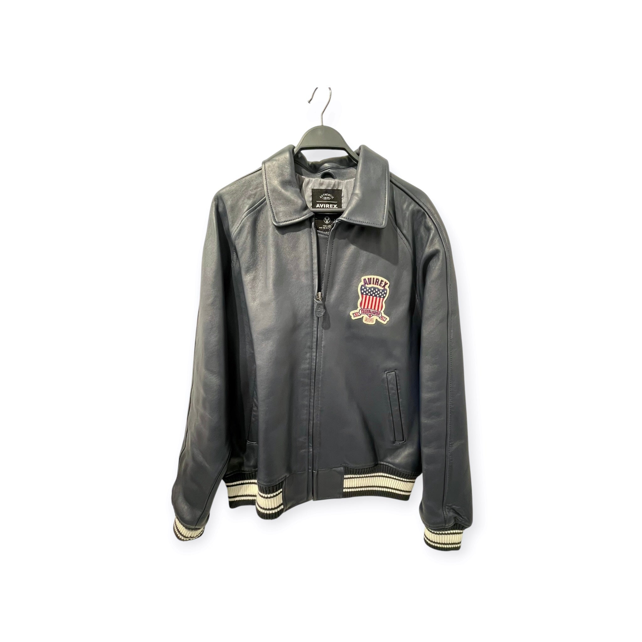 AVIREX/Leather Jkt/XL/Leather/NVY/BLUE CREST LEATHER BNWT view 1