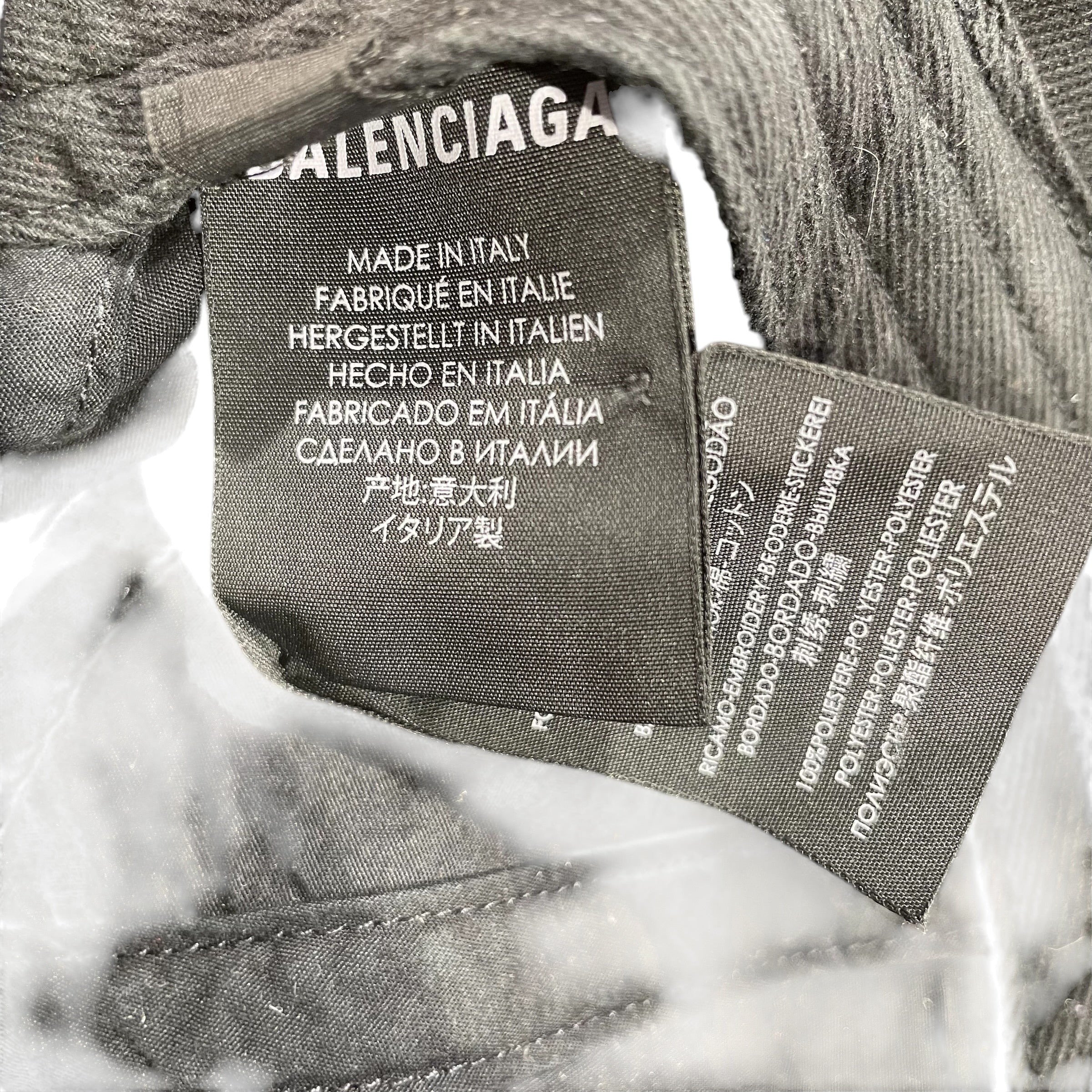 BALENCIAGA/Headwear/L/Polyester/BLK/languages cap view 5