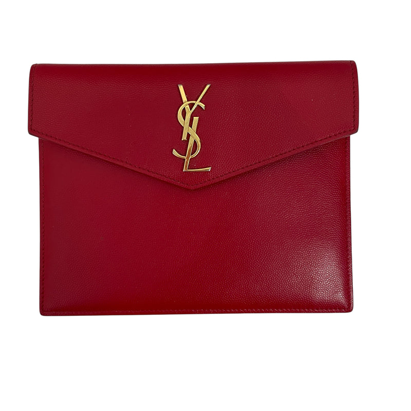 YVES SAINT LAURENT/Pouch/Leather/RED/Uptown Pouch
