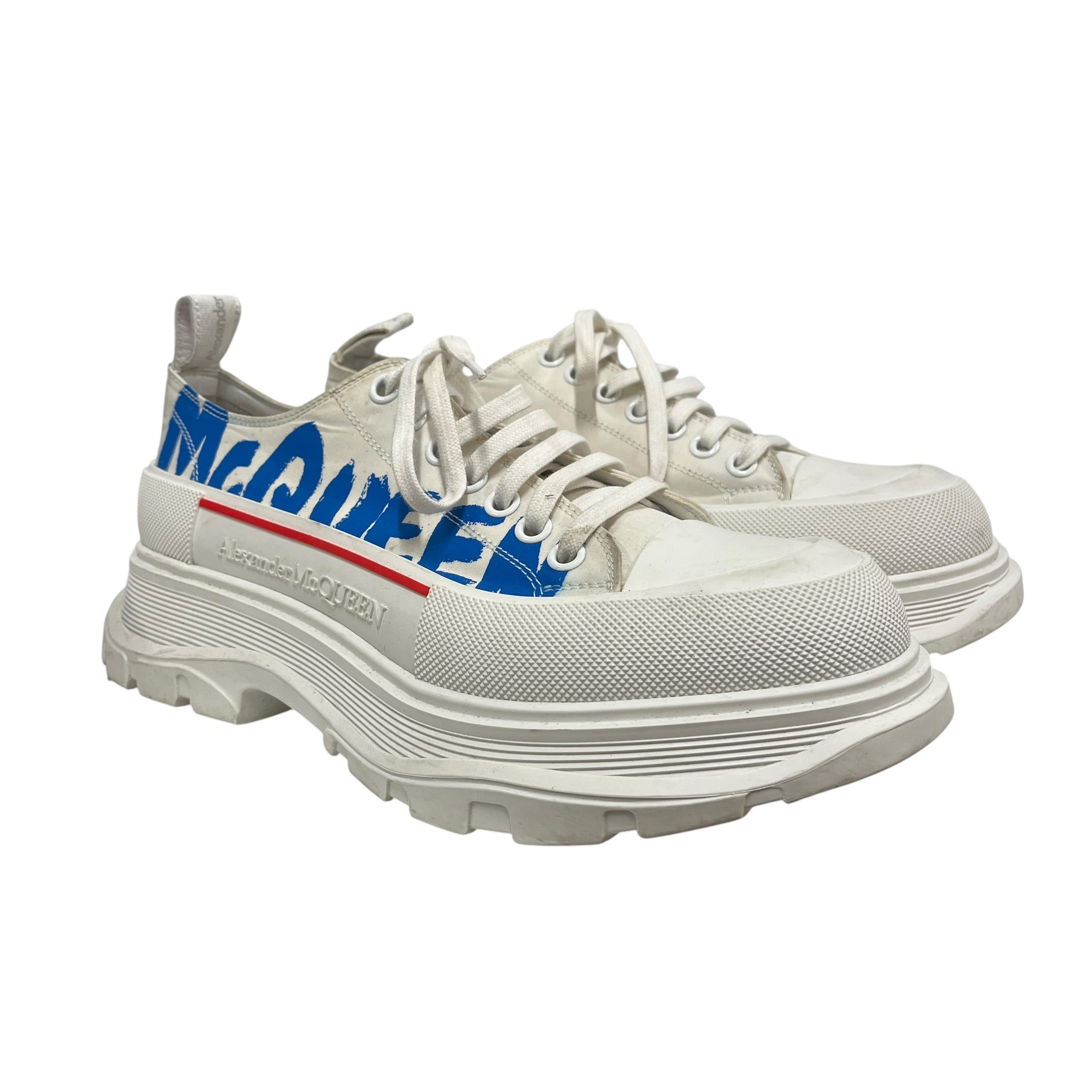 Alexander McQueen/Low-Sneakers/EU 43/Cotton/WHT/Slick Graffiti view 1