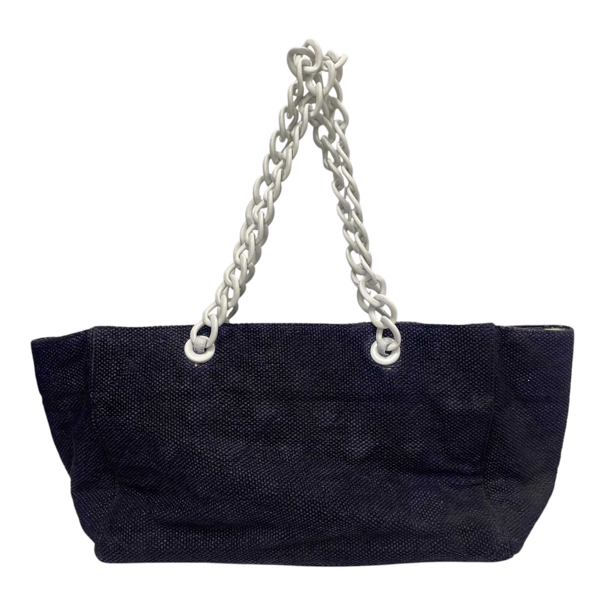 CHANEL/Tote Bag/PPL/STRAWWHITECHAIN view 2