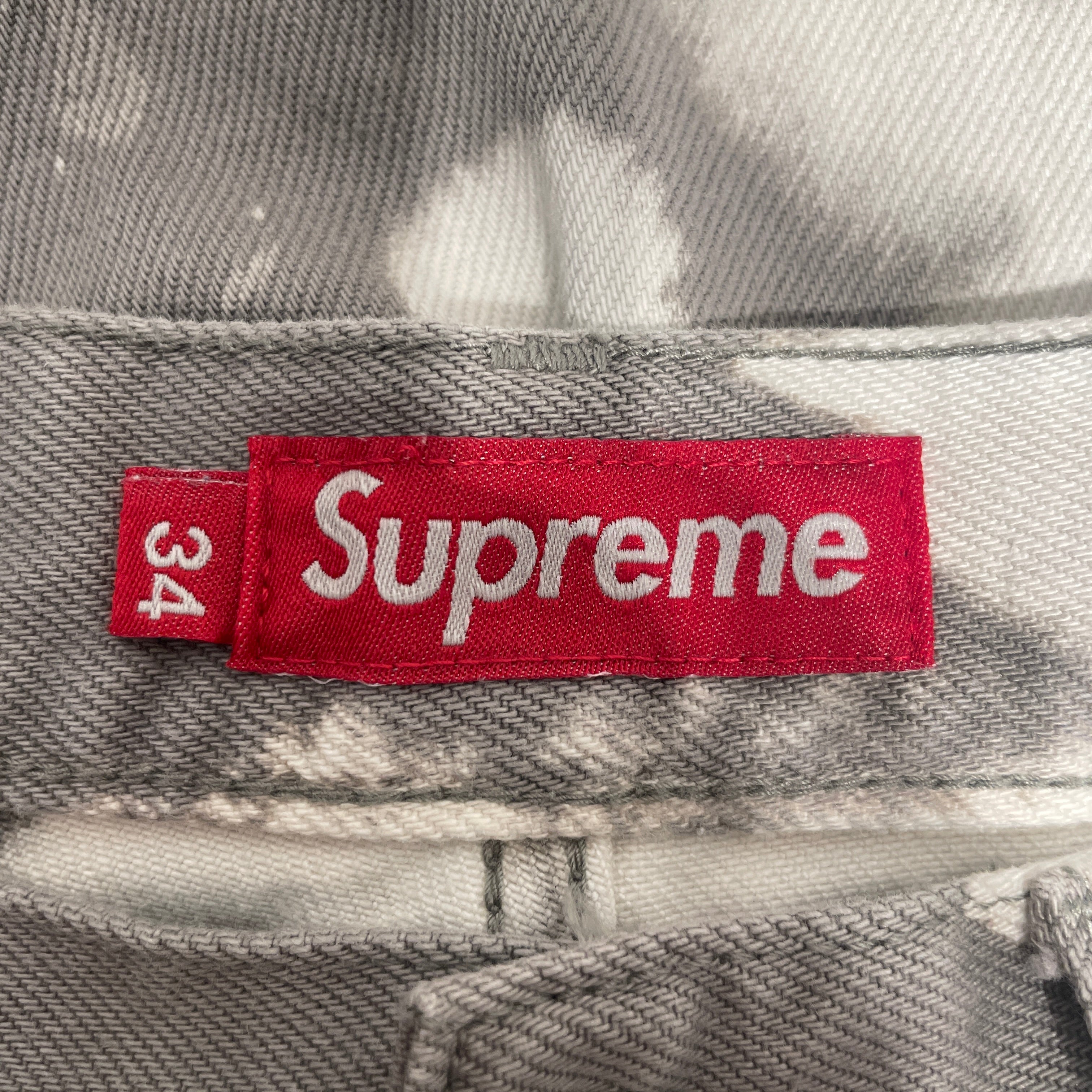Supreme/Shorts/34/Denim/GRY/Camouflage/Baggy Denim shorts view 3