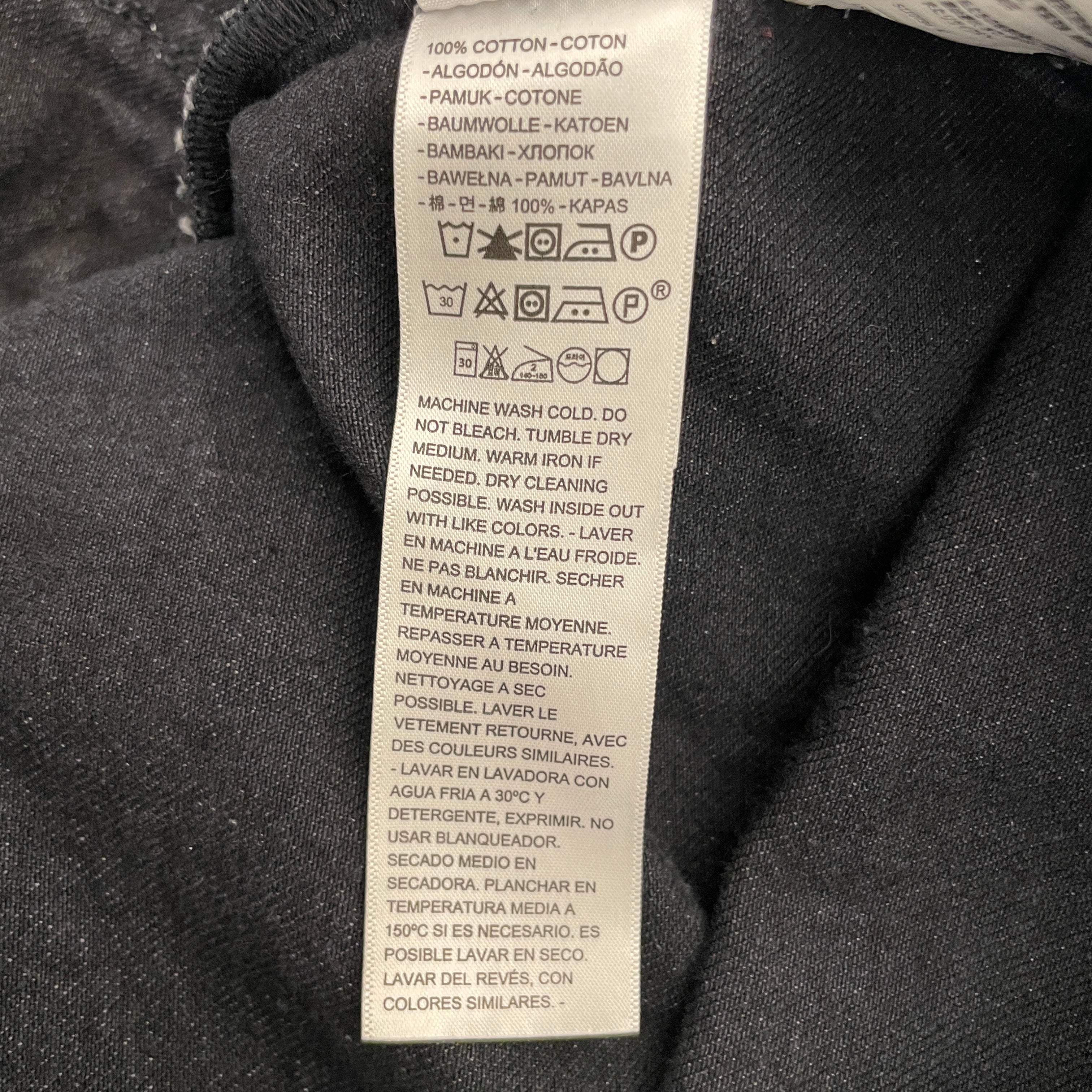 DENIM TEARS/Hoodie/L/Cotton/BLK/BIG WREATH view 3