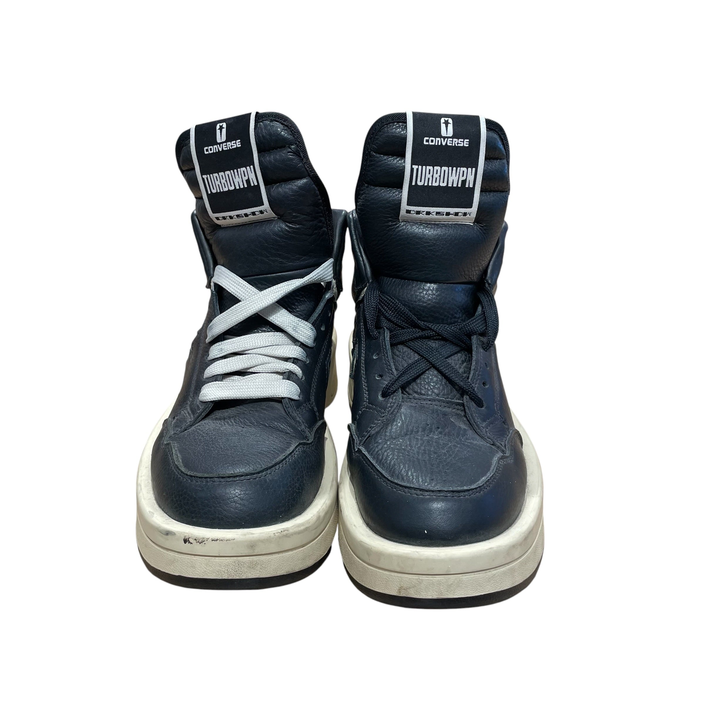 RICK OWENS DRKSHDW/CONVERSE/Hi-Sneakers/US 7/Leather/BLK/TURBOPNW view 3
