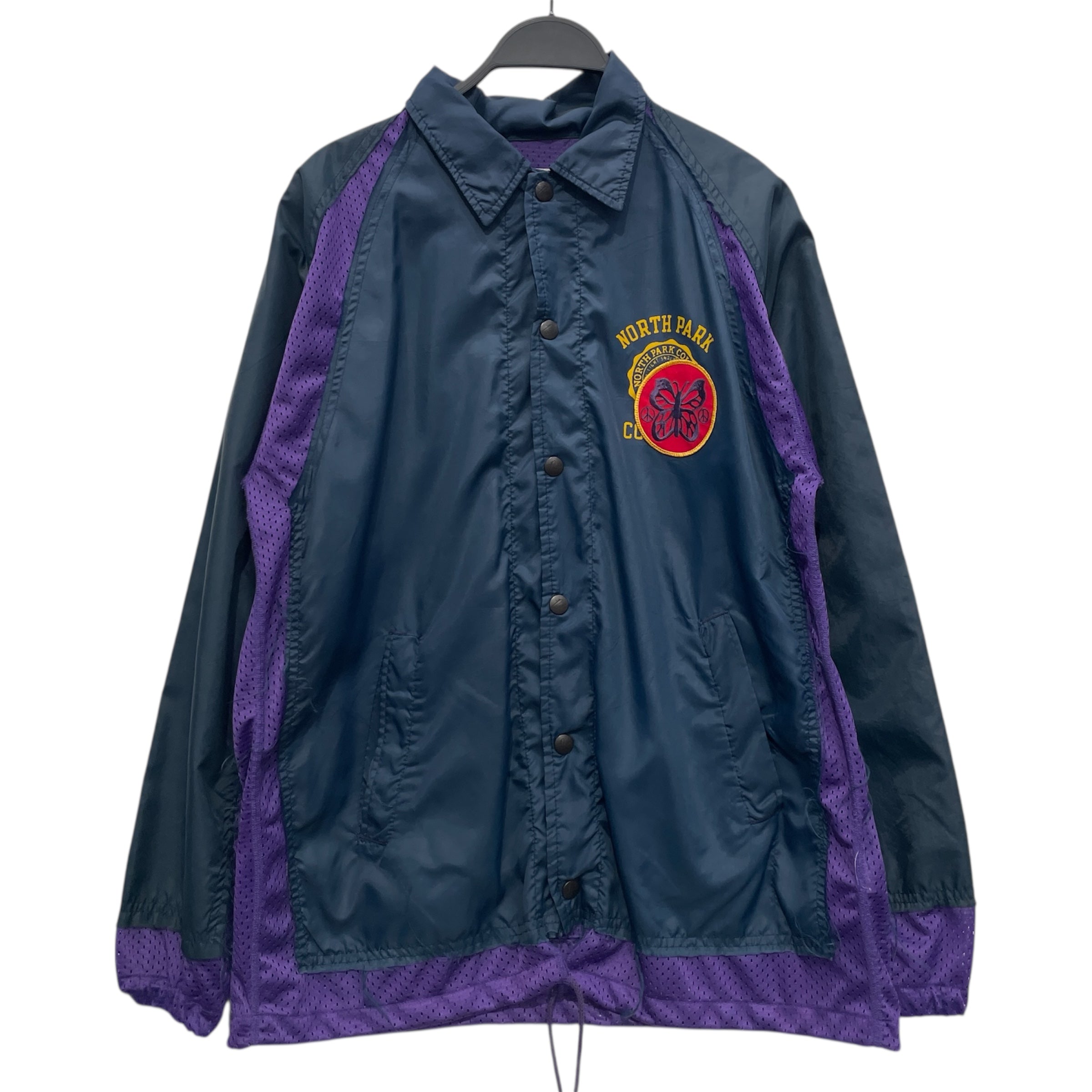 Rebuild by Needles/Windbreaker/S/Polyester/NVY/BUTTERFLY BACK MESH/POLY JKT view 1