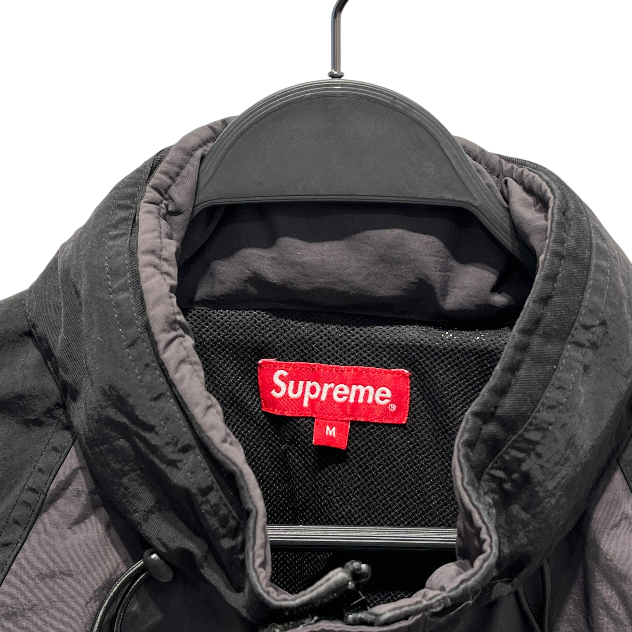 Supreme/Windbreaker/M/Nylon/BLK/COURT HALF ZIP/WHITE LETTERING view 3