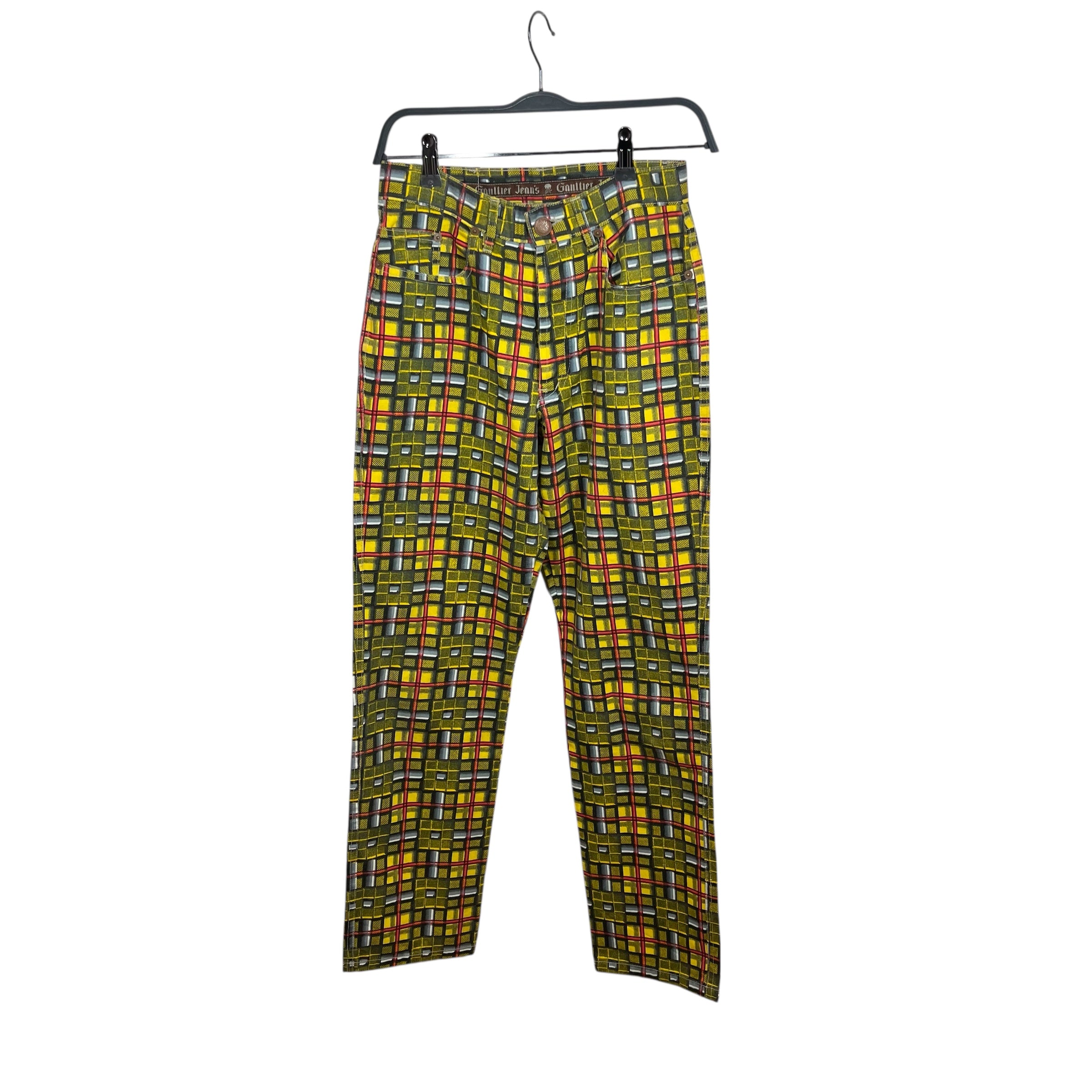 GAULTIER JEAN'S/Bottoms/38/All Over Print/Cotton/YEL/ALL OVER PRINT JEANS view 1