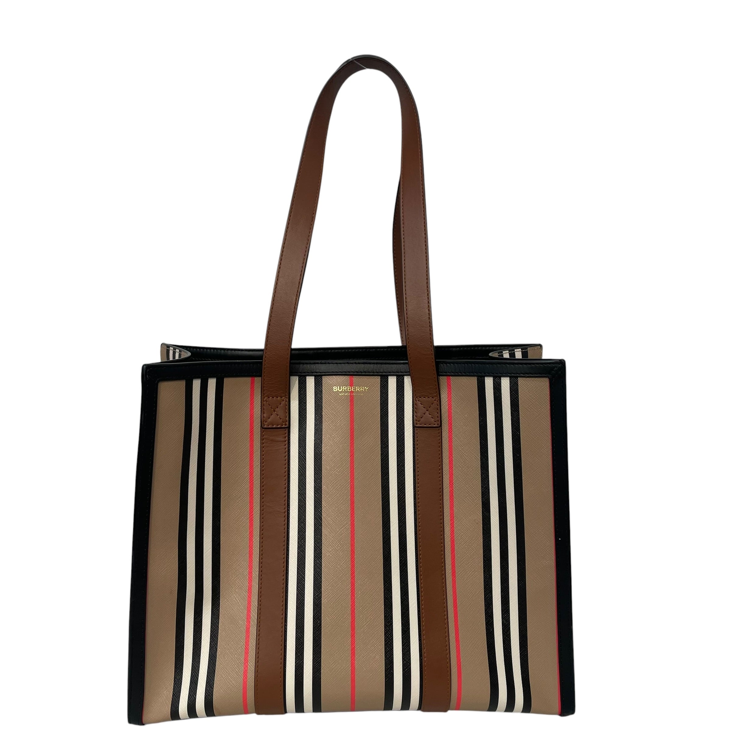 BURBERRY/Tote Bag/Stripe/Leather/CML/icon stripe e-canvas view 1