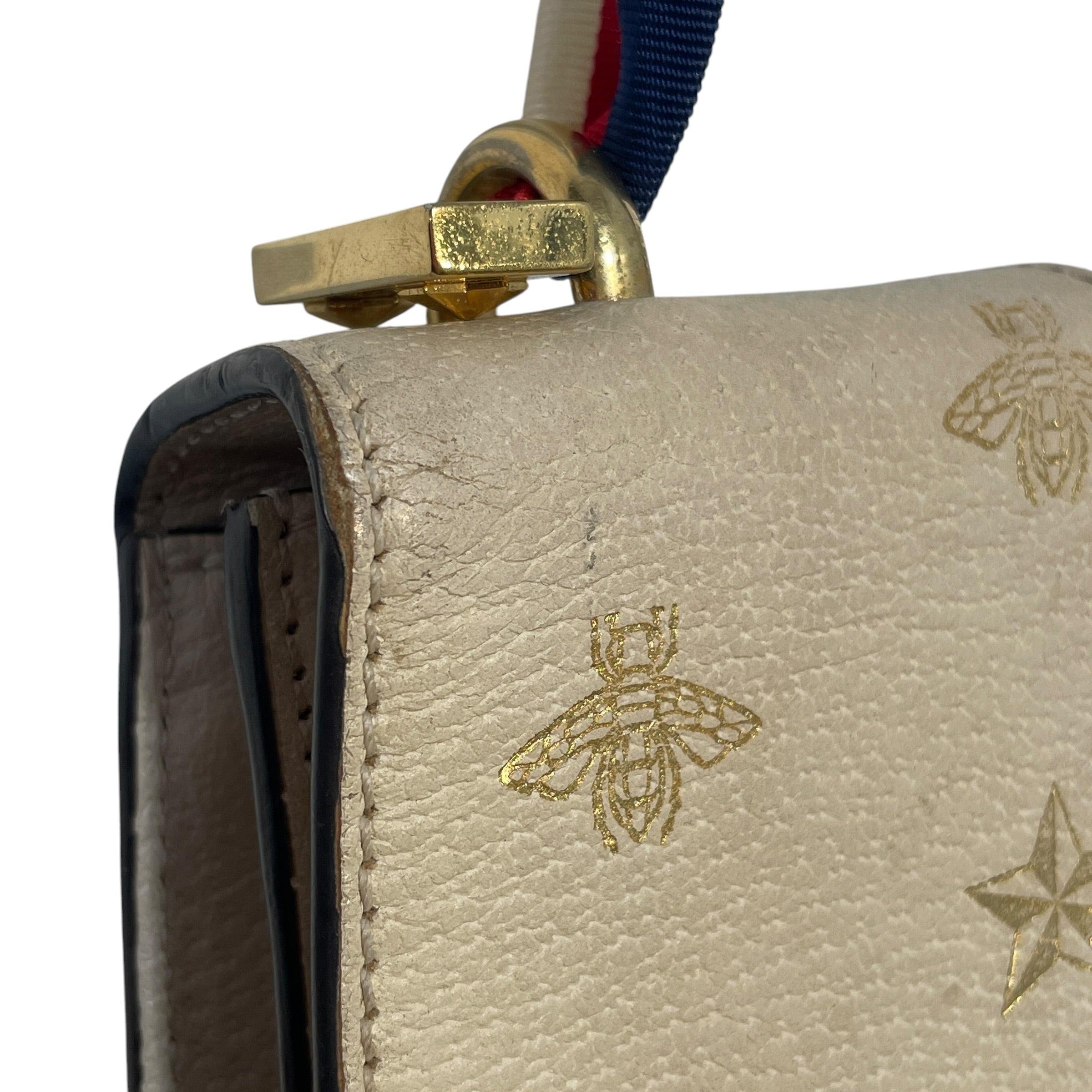 GUCCI/Cross Body Bag/All Over Print/Leather/CRM/Sylvie Bee Star view 7
